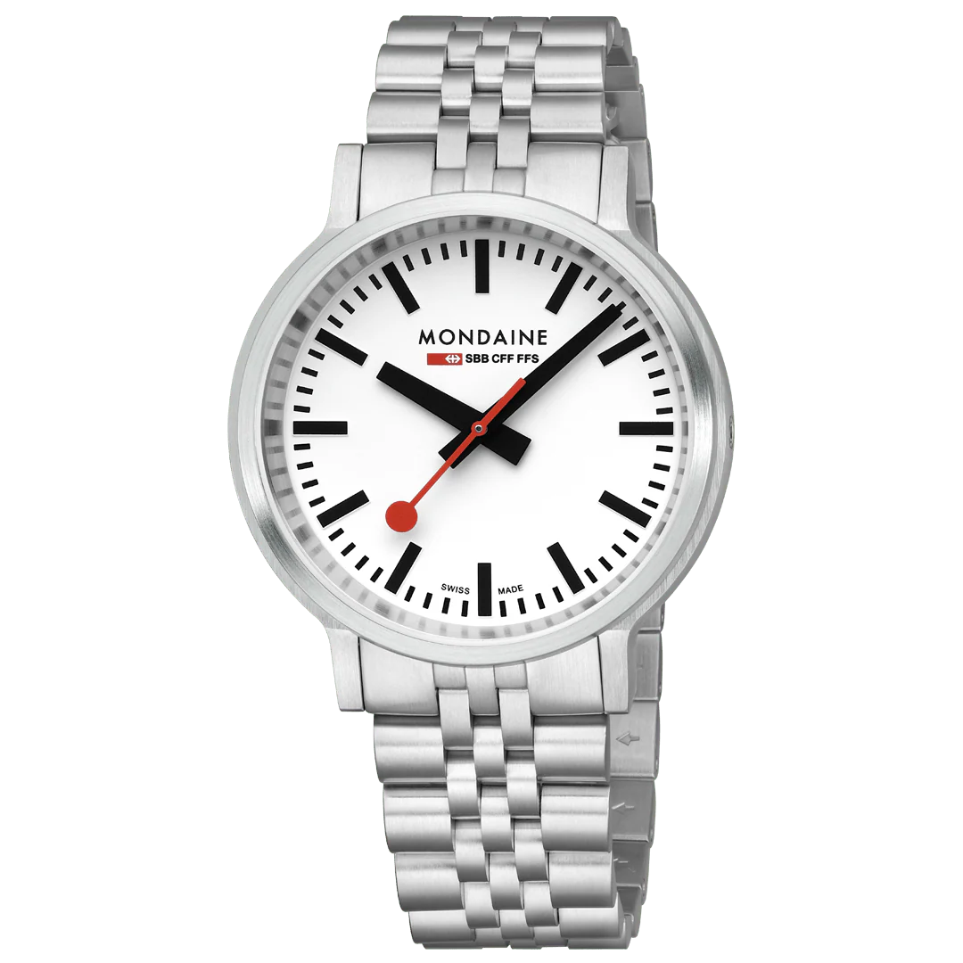 Mondaine stop2go Stainless Steel, 41 mm