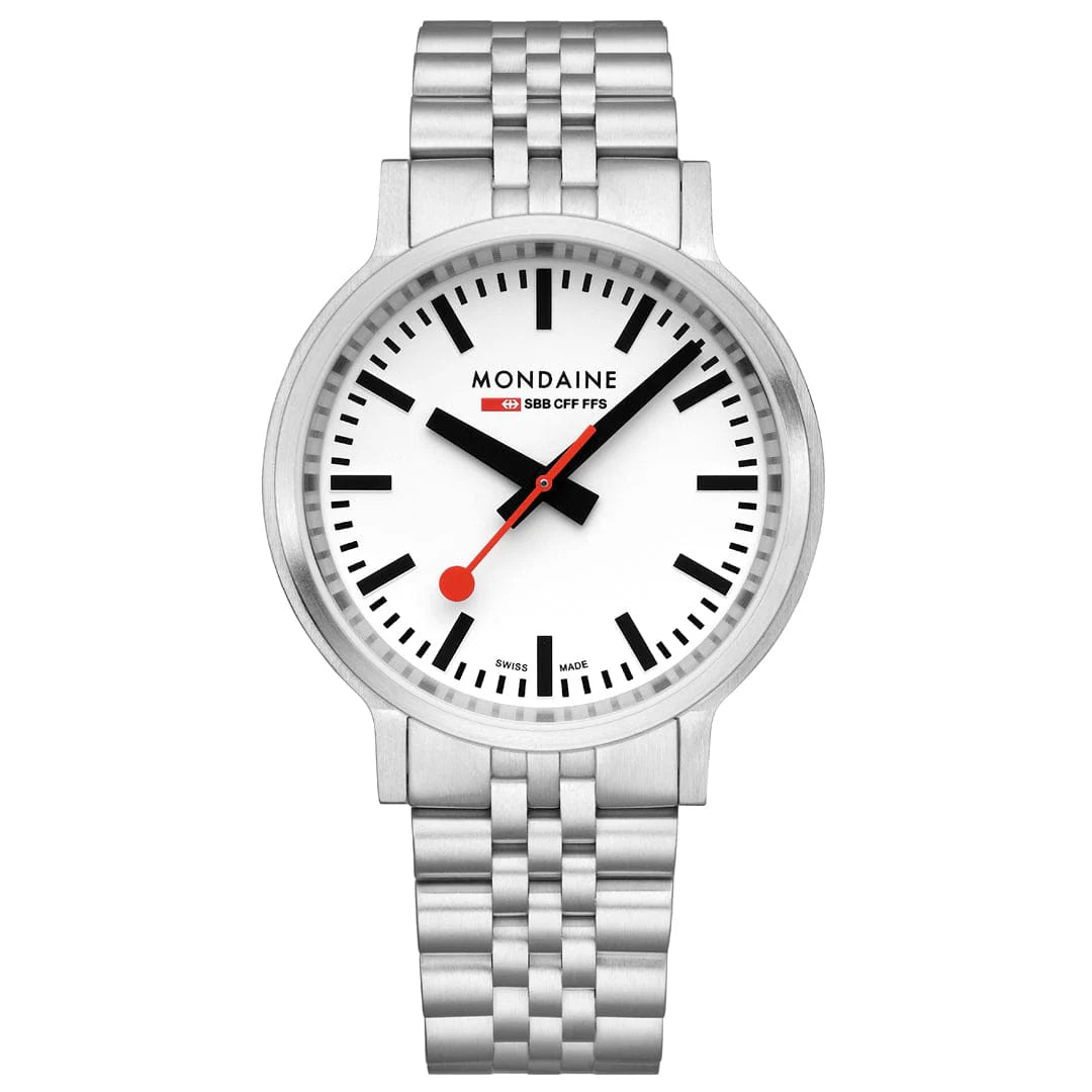 Mondaine stop2go Stainless Steel, 41 mm
