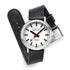 Mondaine Original Automatic Men's Watch, 41 mm, Black Vegan Leather Strap
