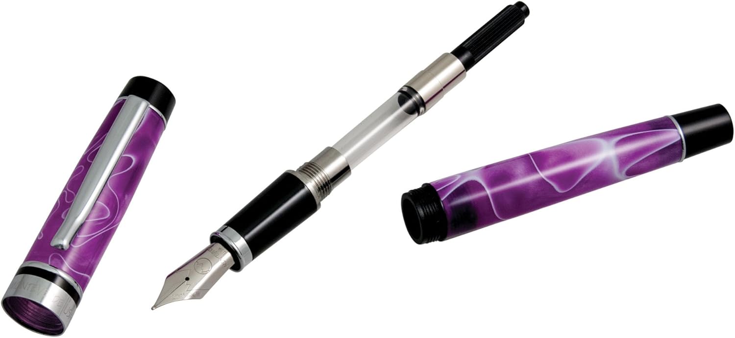 Monteverde Prima Purple/White Swirl Fountain Pen Fine