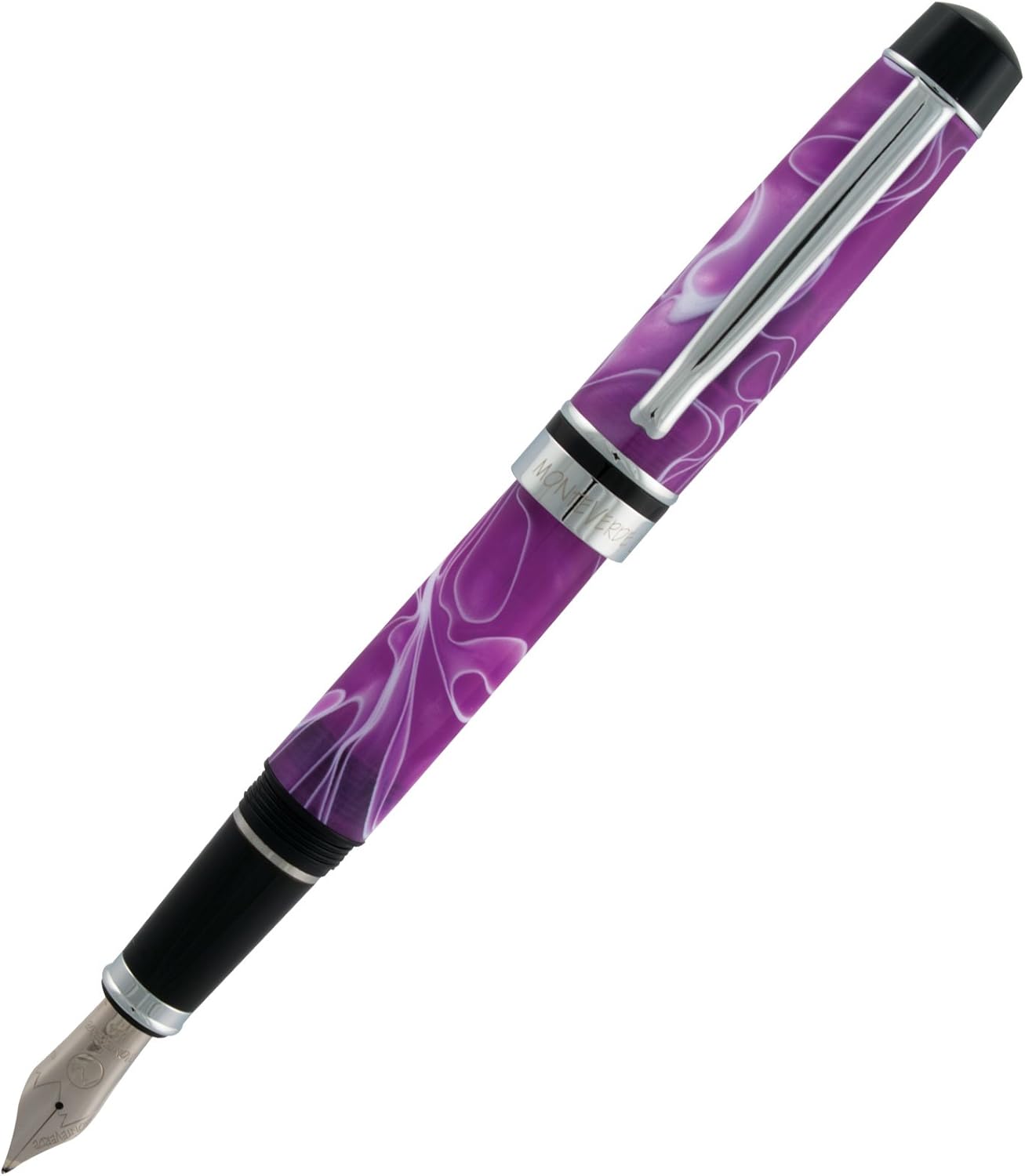 Monteverde Prima Purple/White Swirl Fountain Pen