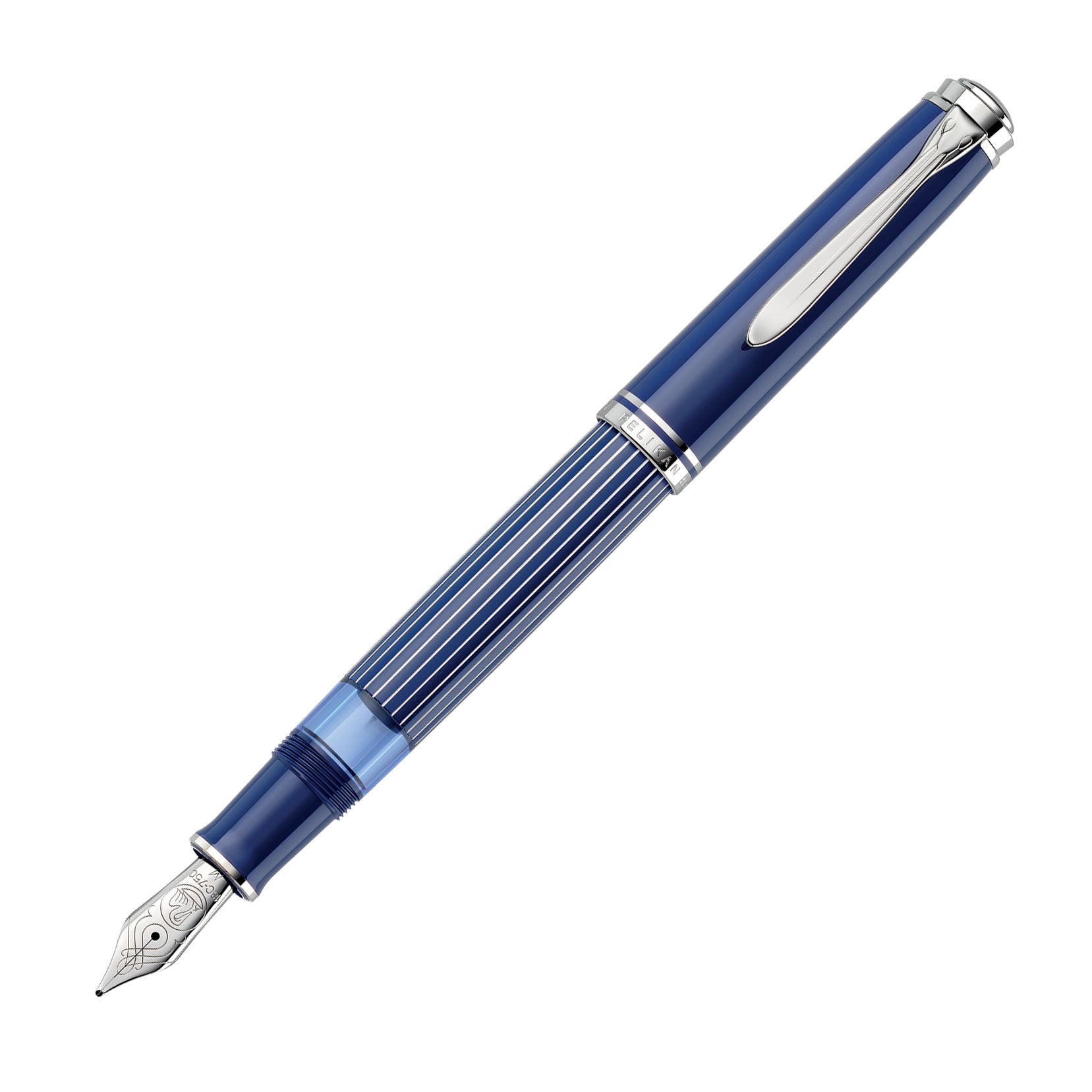 Pelikan Special Edition Souveran M815 Metal Striped Blue Fountain Pen