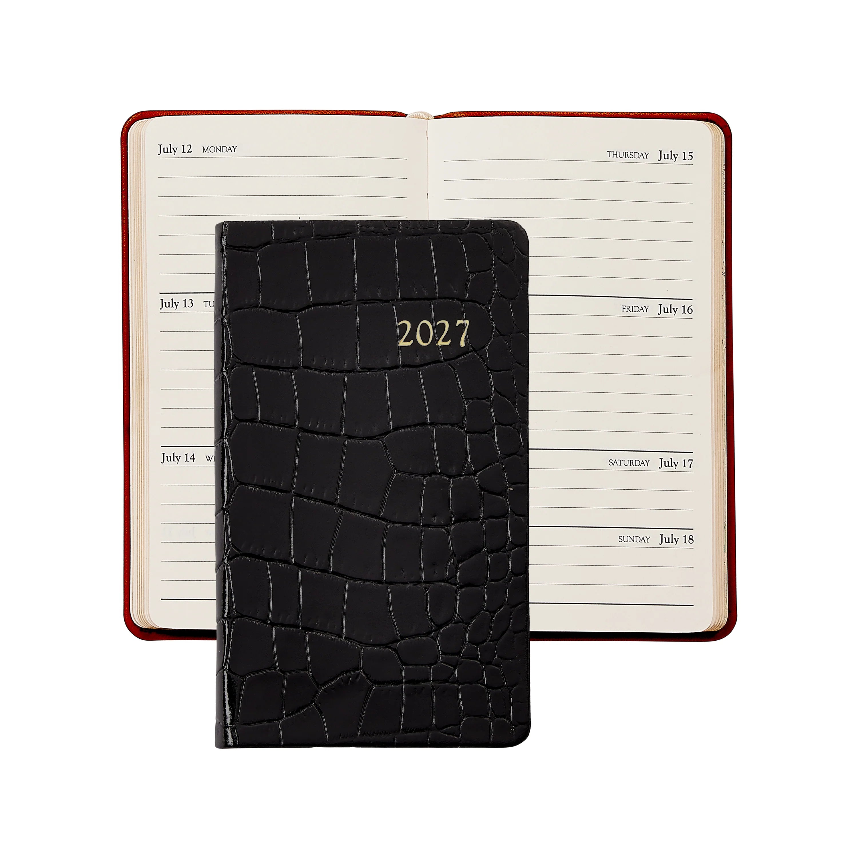 Graphic Image 2027 5" Pocket Datebook Croc Leather