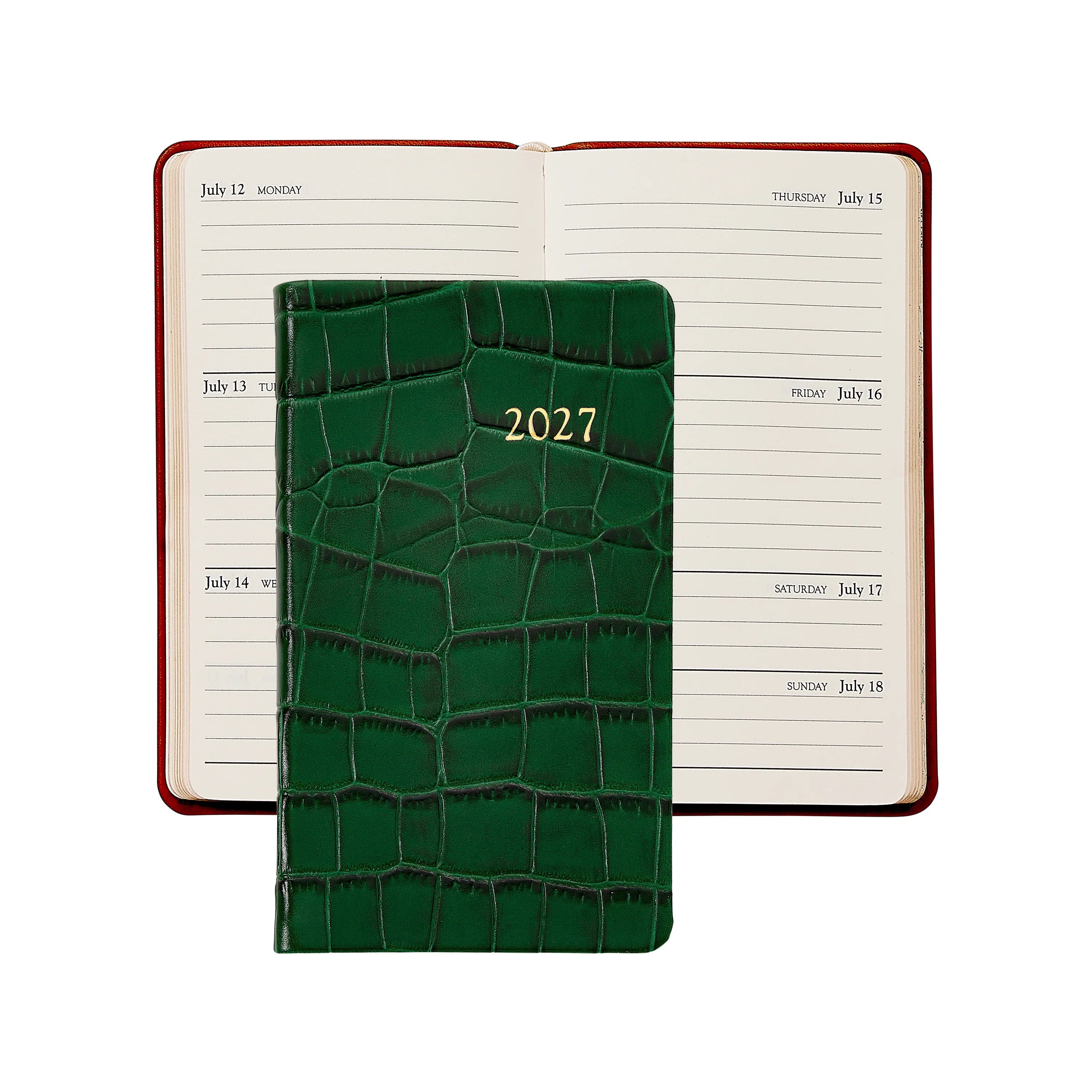 Graphic Image 2027 5" Pocket Datebook Croc Leather