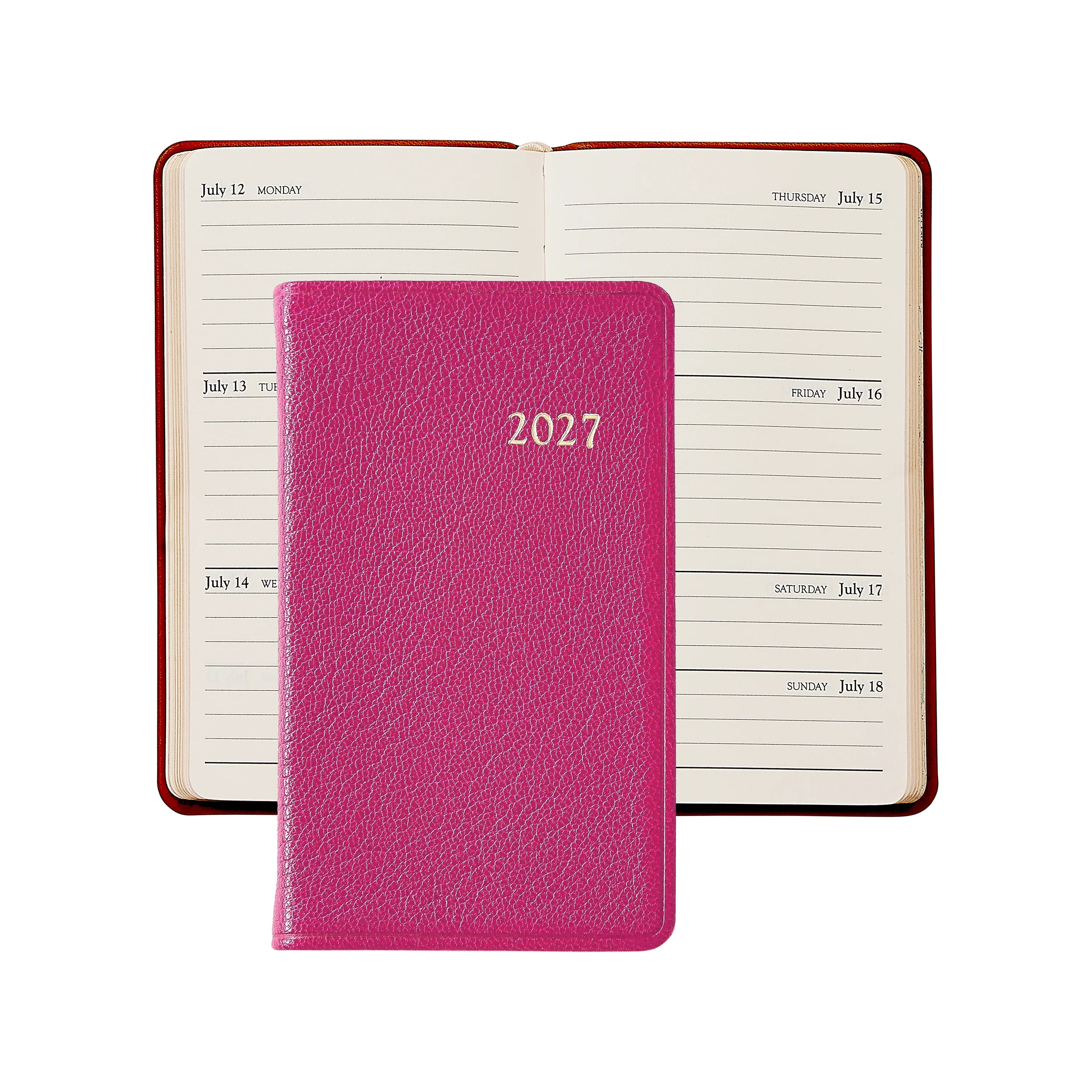 Graphic Image 2027 5" Pocket Datebook Goatskin Leather