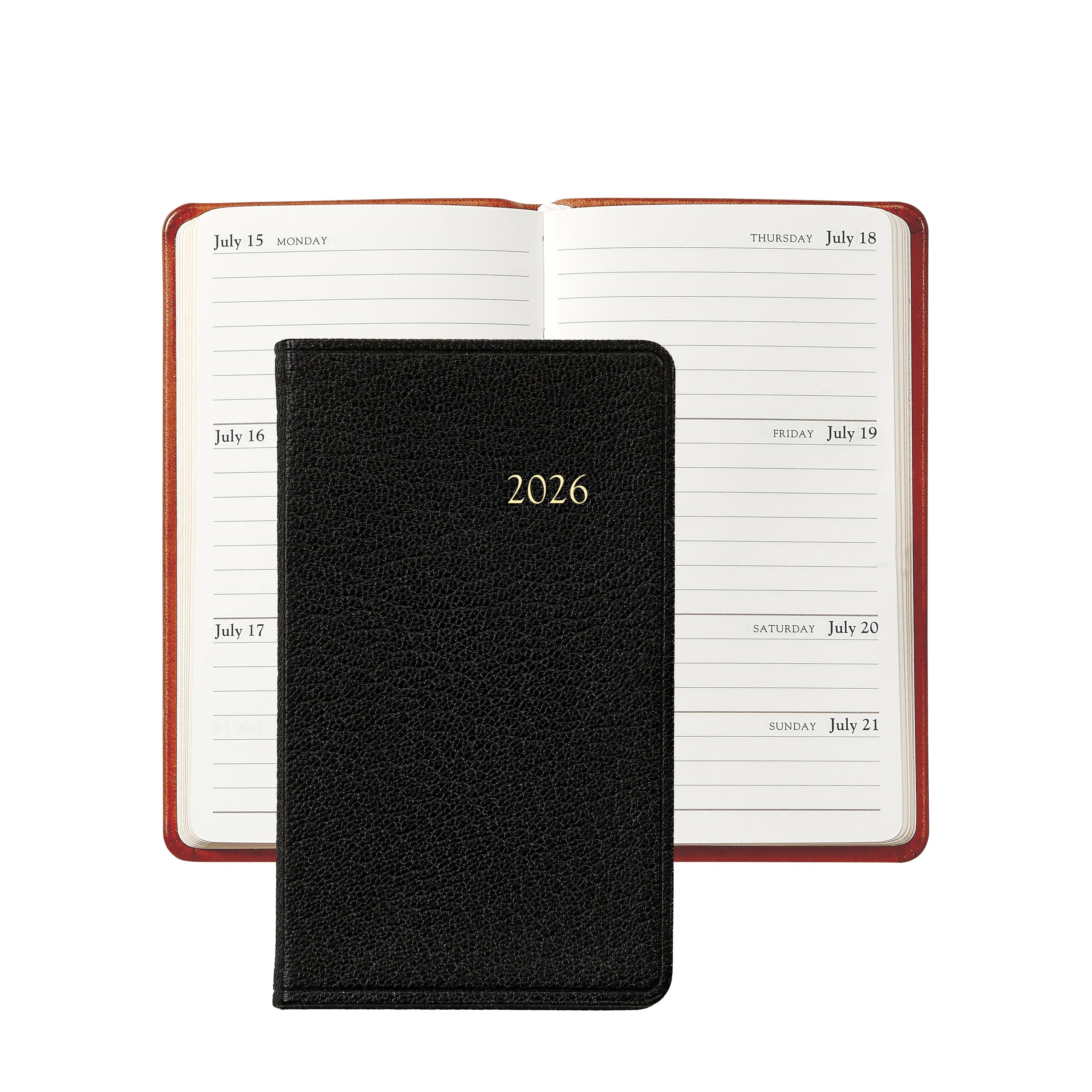 Graphic Image 2026 5" Pocket Datebook Goatskin Leather
