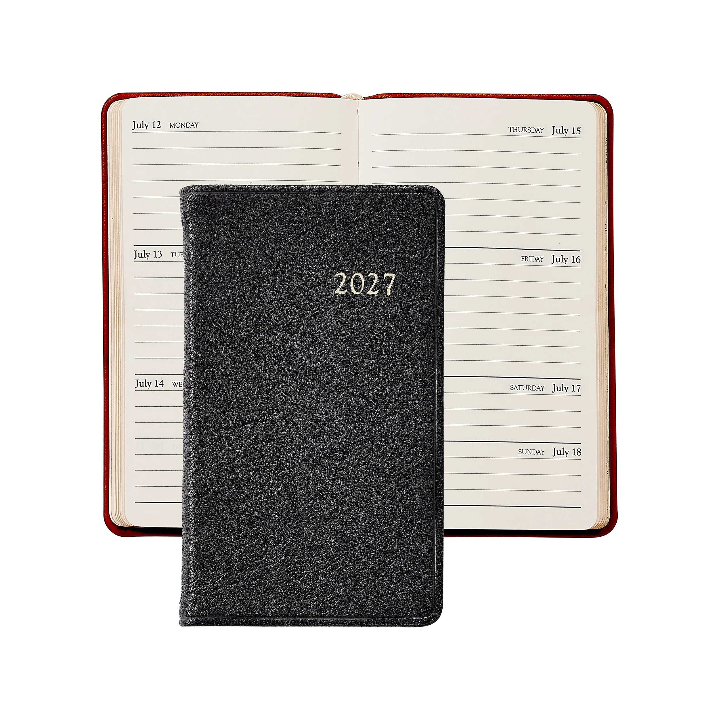 Graphic Image 2027 5" Pocket Datebook Goatskin Leather
