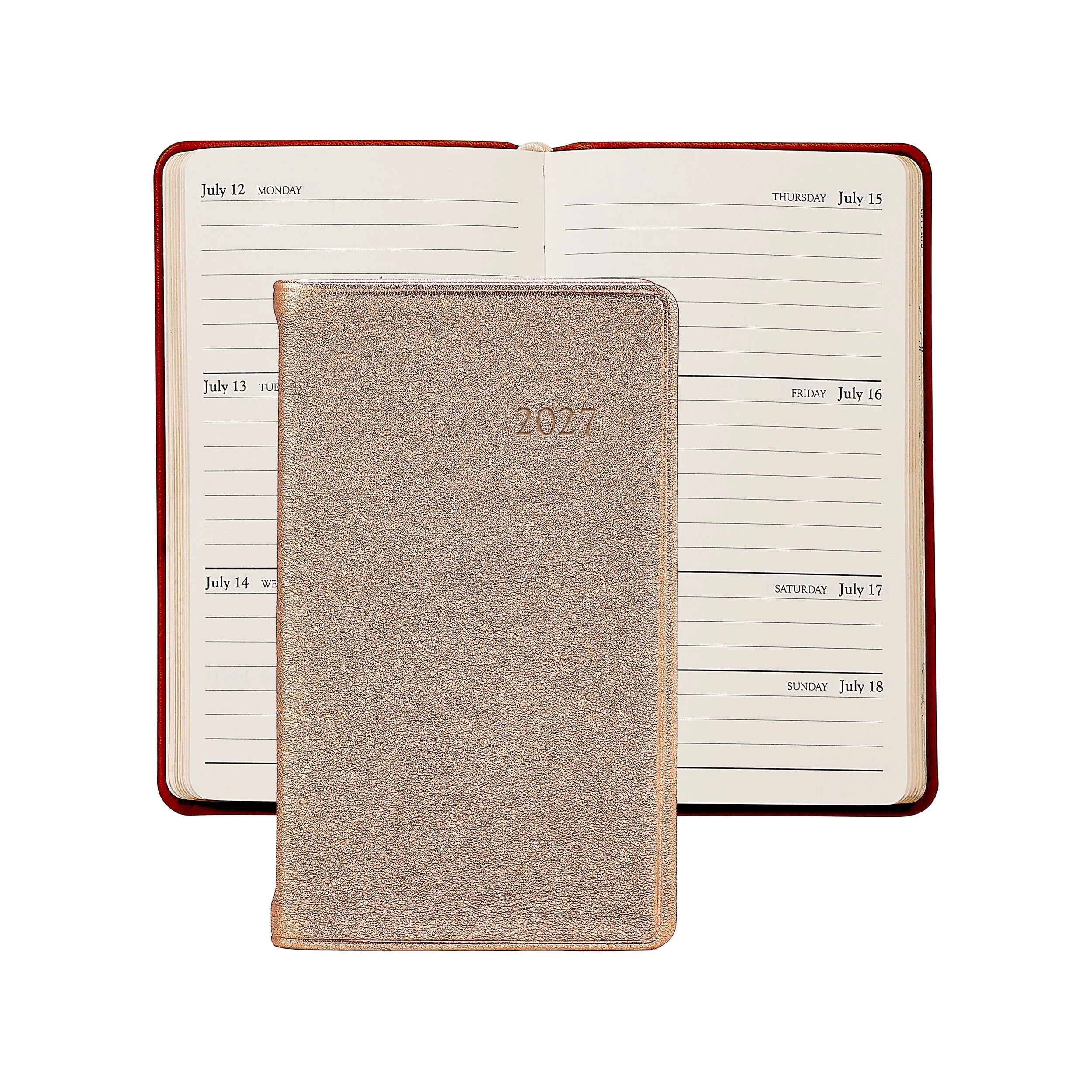 Graphic Image 2027 5" Pocket Datebook Goatskin Leather