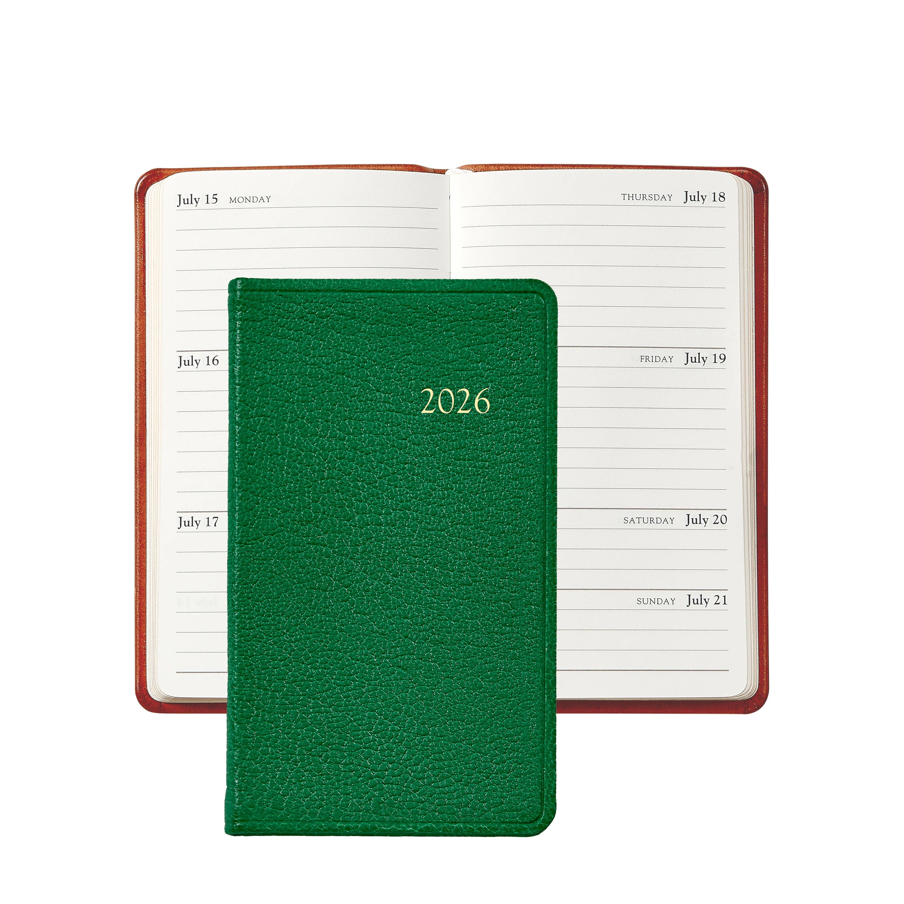 Graphic Image 2026 5" Pocket Datebook Goatskin Leather