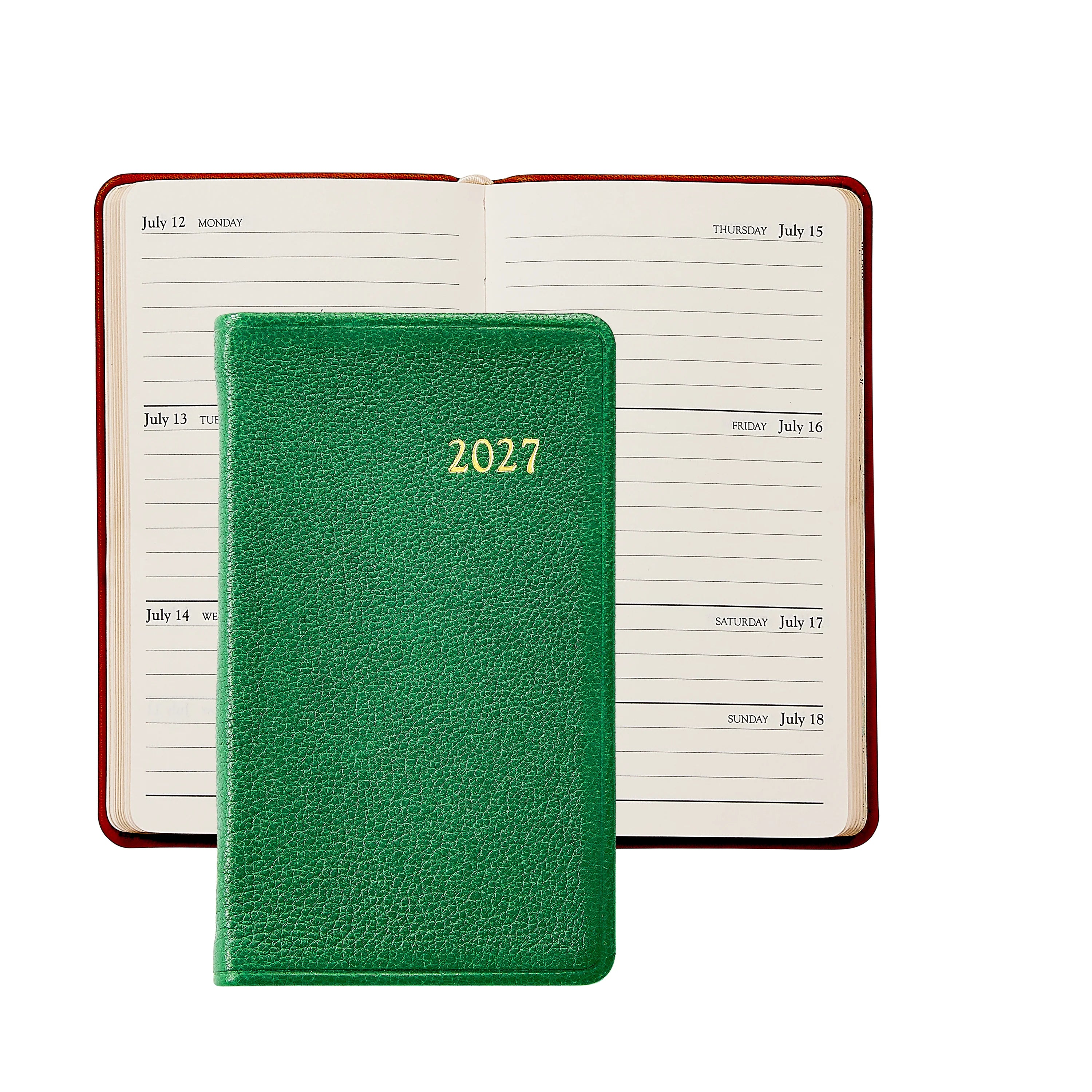 Graphic Image 2027 5" Pocket Datebook Goatskin Leather