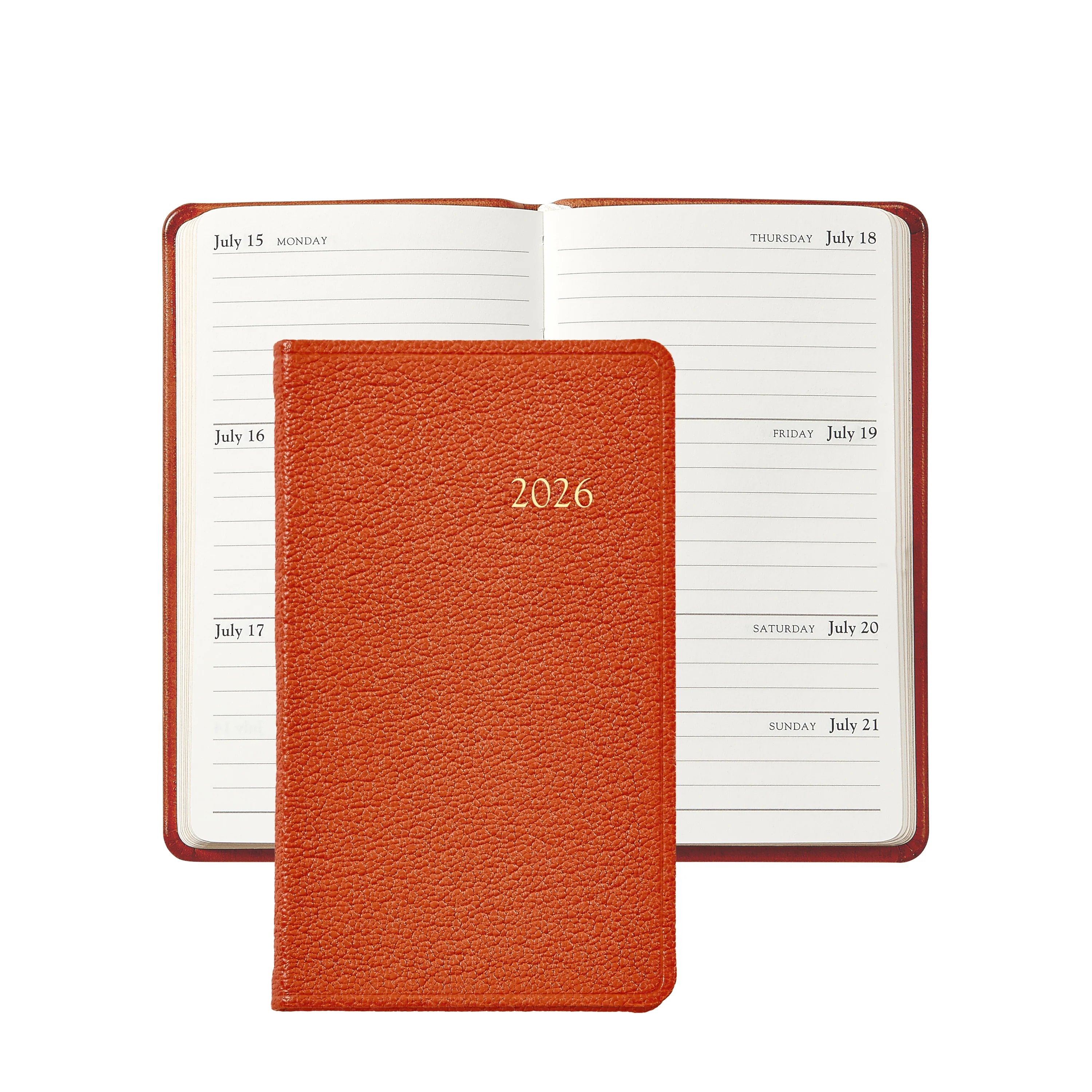 Graphic Image 2026 5" Pocket Datebook Goatskin Leather