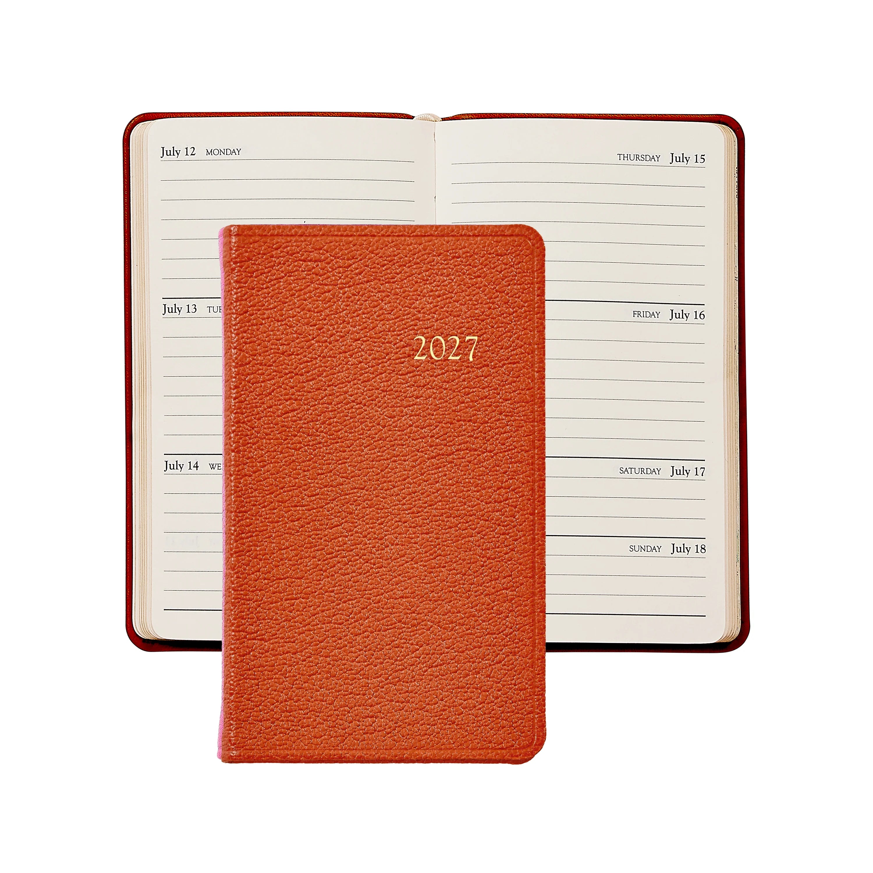 Graphic Image 2027 5" Pocket Datebook Goatskin Leather