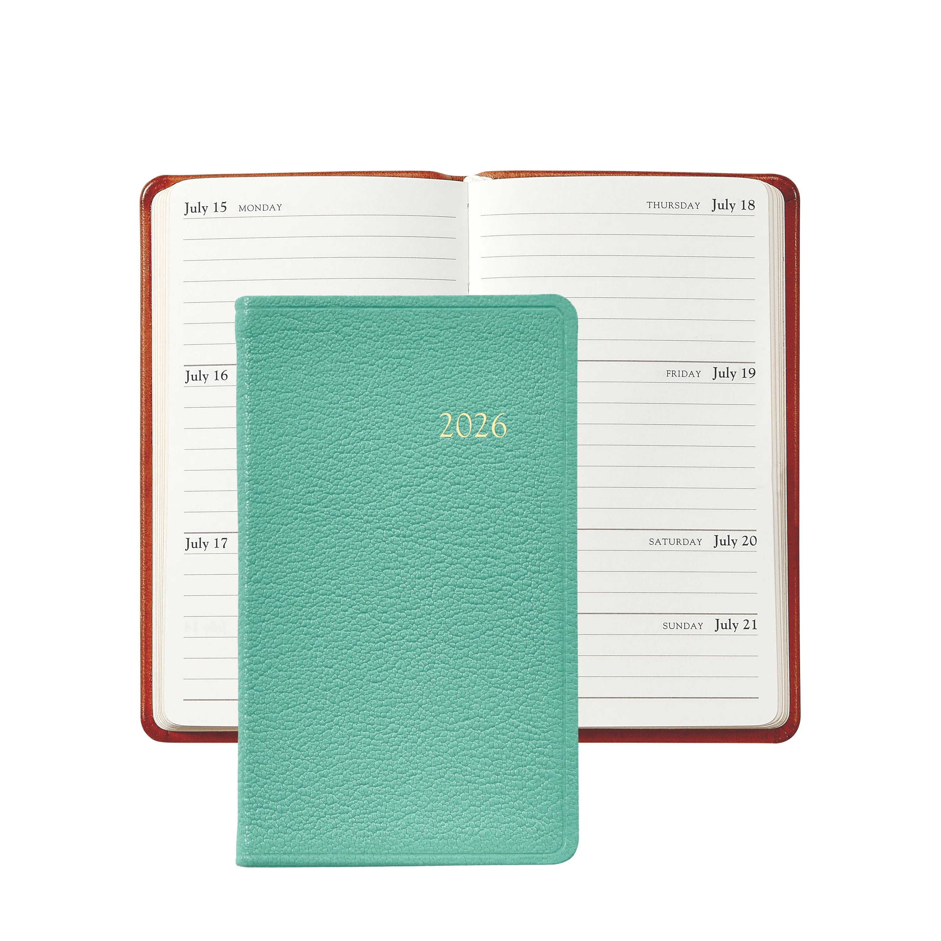 Graphic Image 2026 5" Pocket Datebook Goatskin Leather