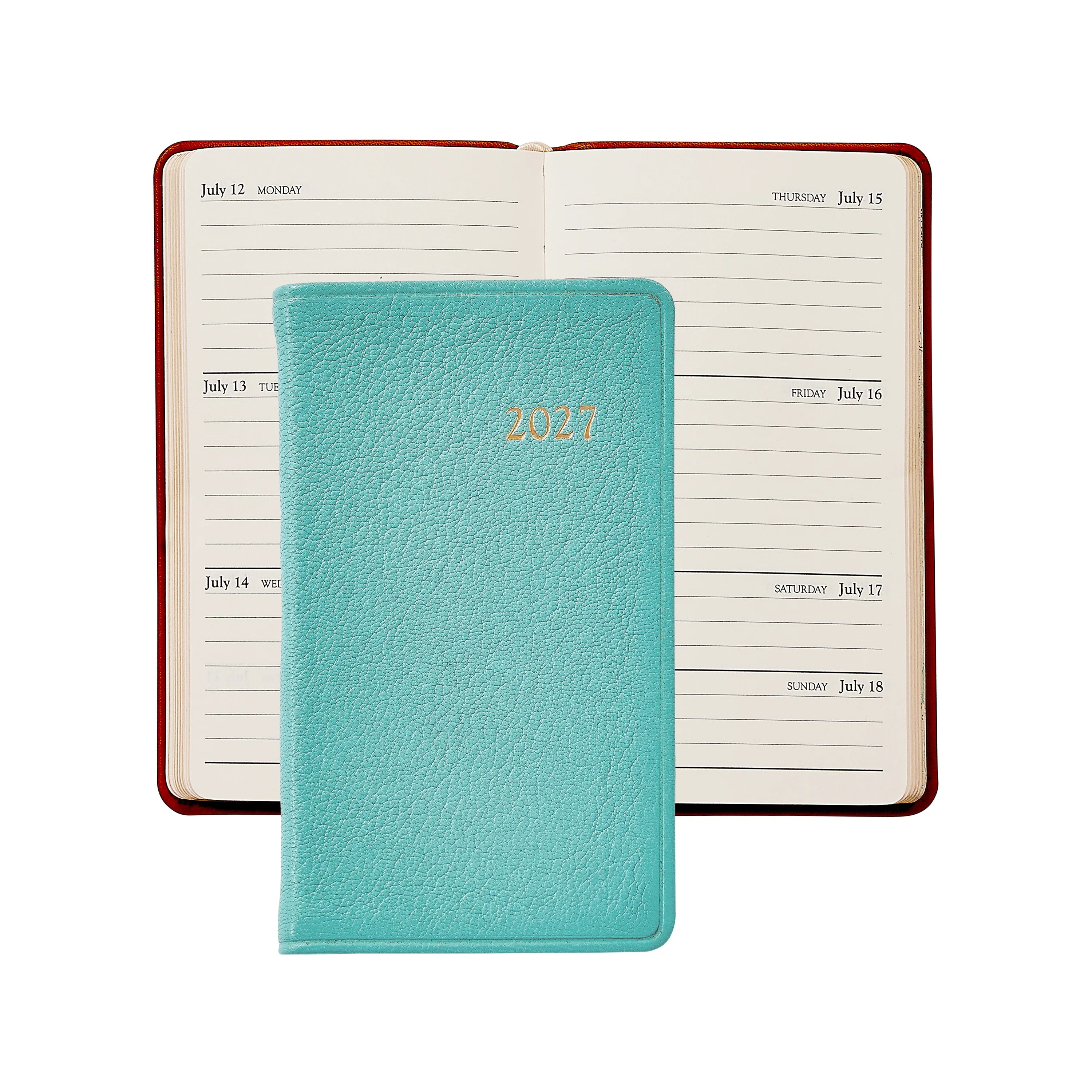 Graphic Image 2027 5" Pocket Datebook Goatskin Leather