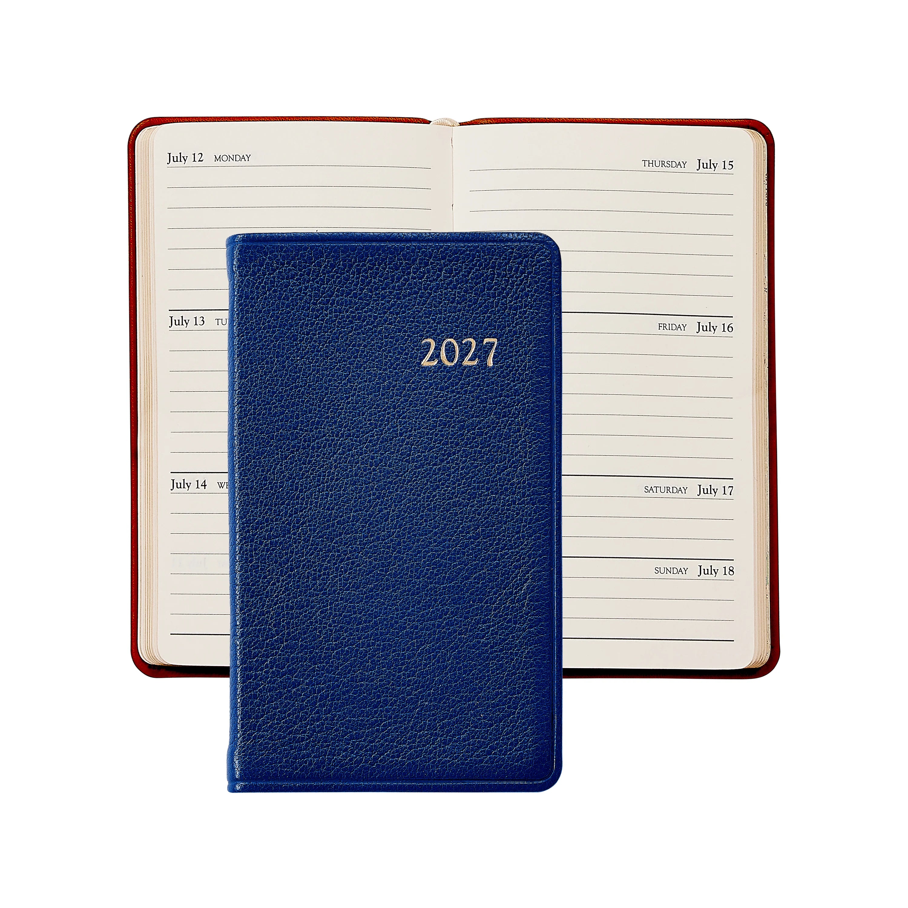 Graphic Image 2027 5" Pocket Datebook Goatskin Leather