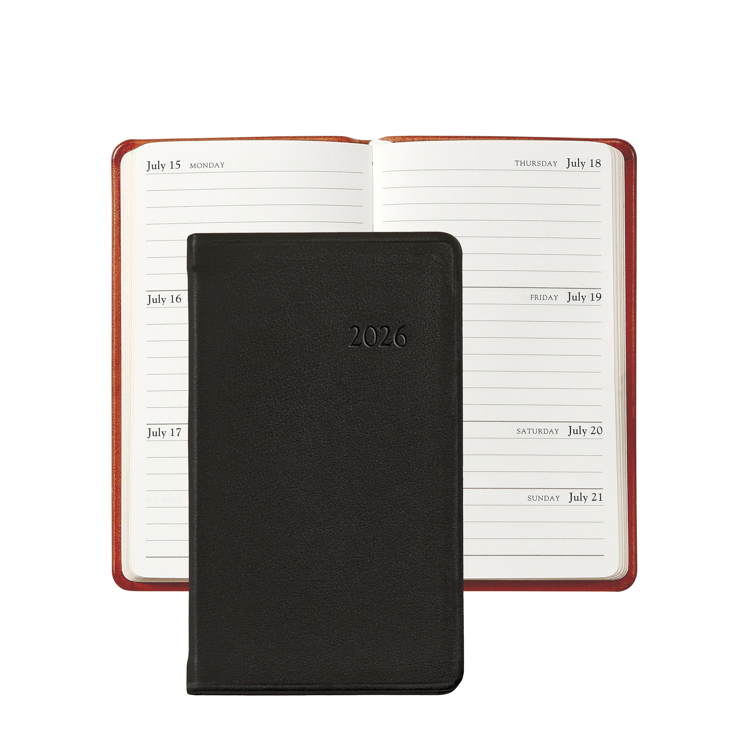Graphic Image 2026 5" Pocket Datebook Traditional Leather