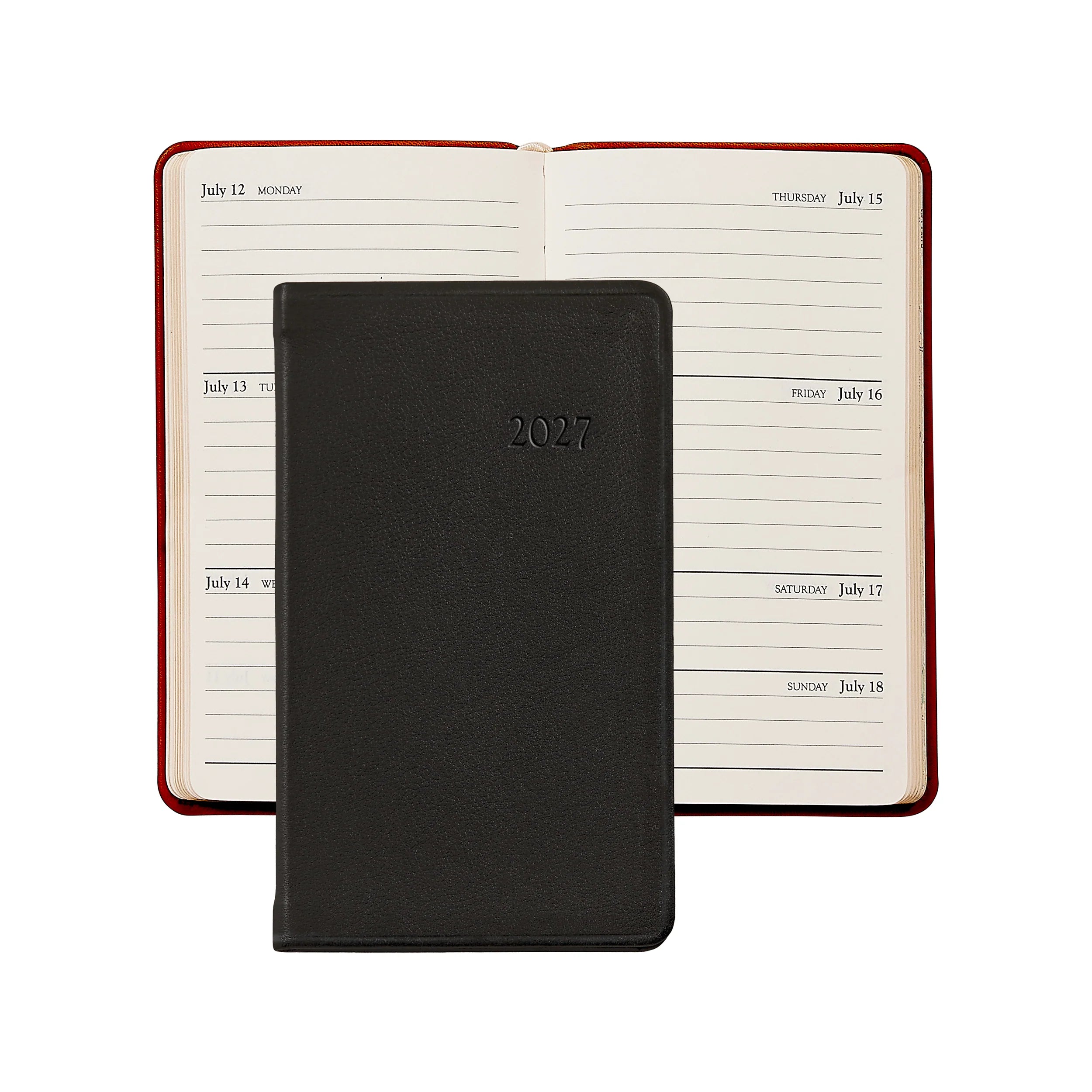 Graphic Image 2027 5" Pocket Datebook Traditional Leather