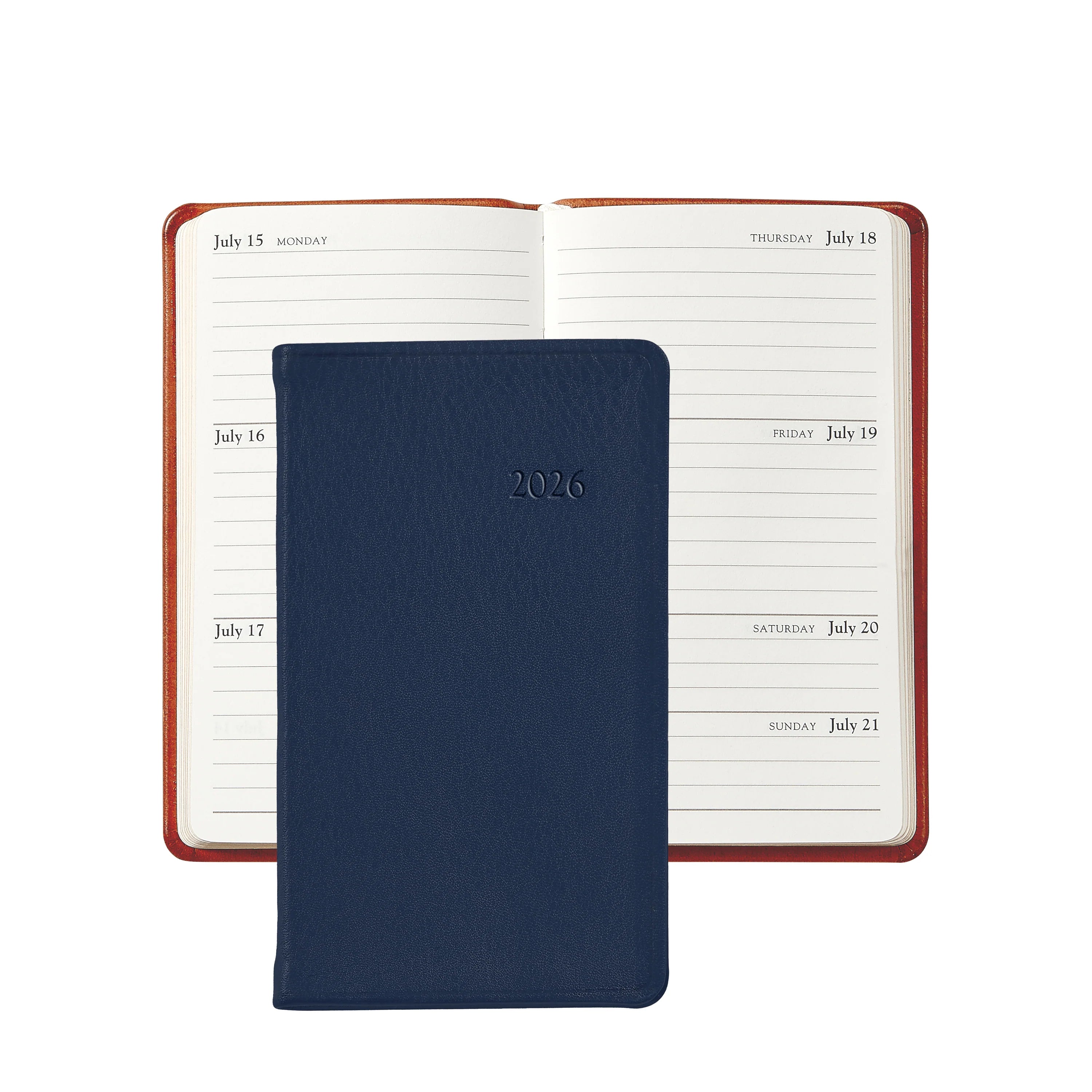 Graphic Image 2026 5" Pocket Datebook Traditional Leather