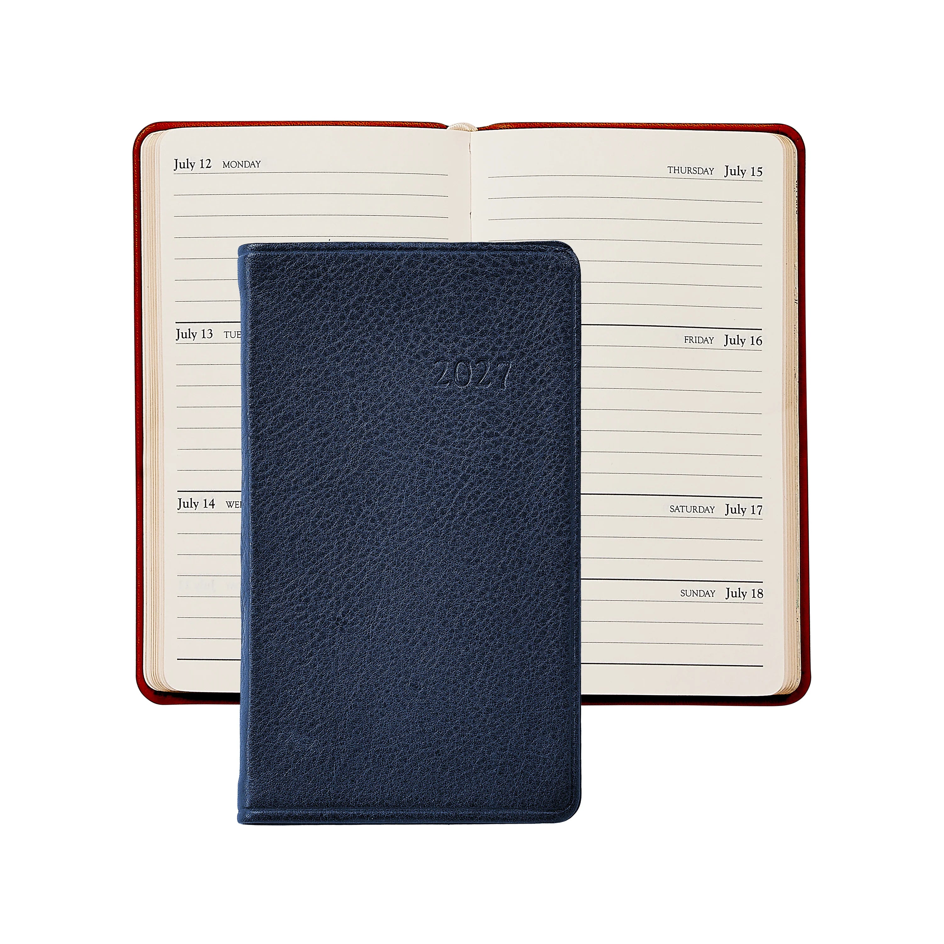Graphic Image 2027 5" Pocket Datebook Traditional Leather