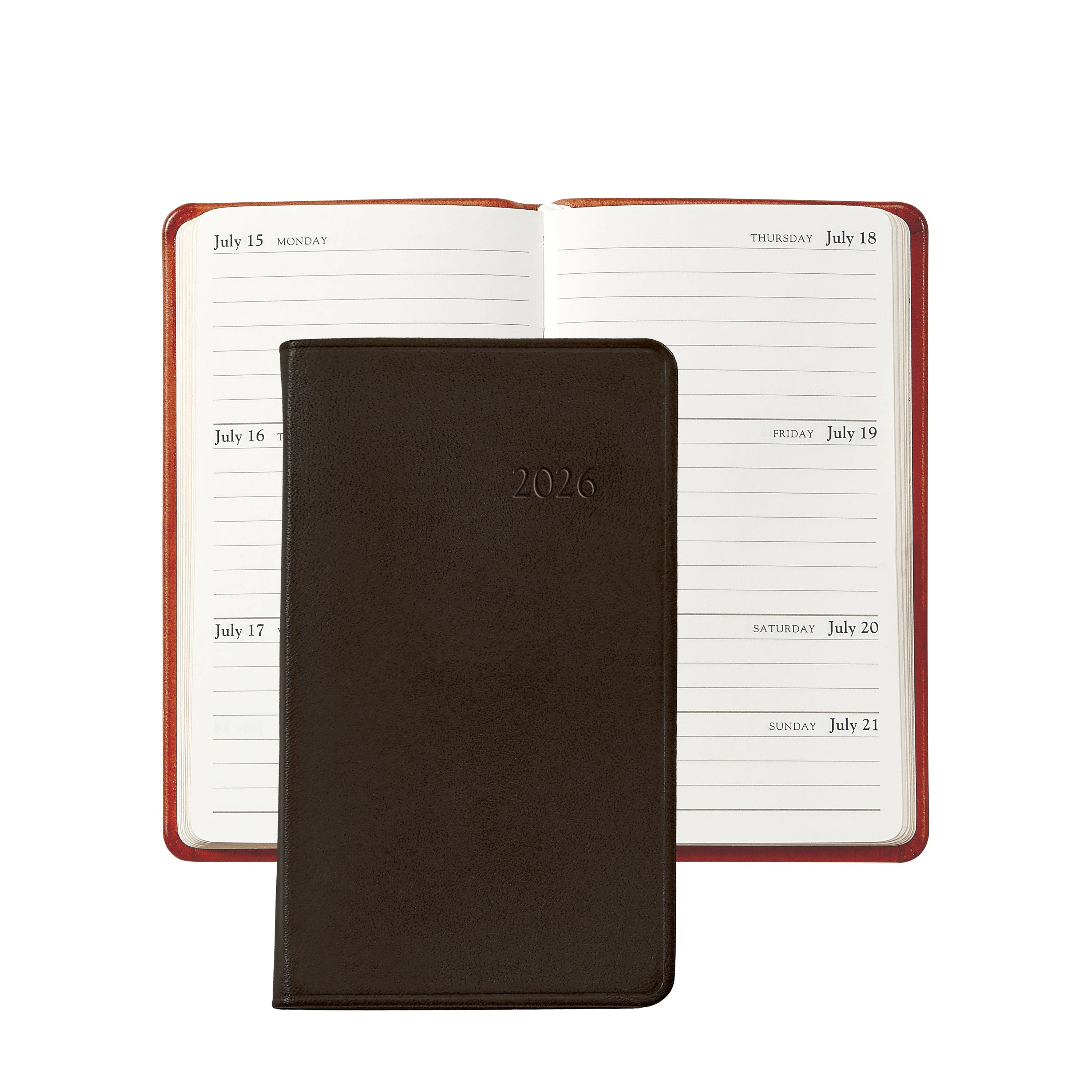 Graphic Image 2026 5" Pocket Datebook Traditional Leather