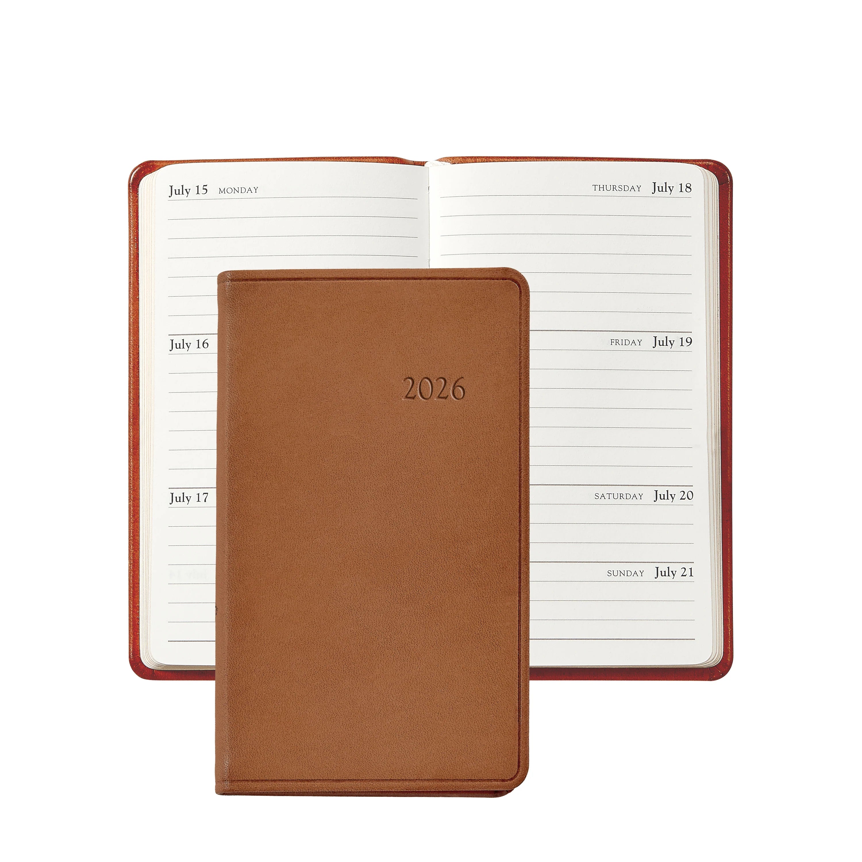 Graphic Image 2026 5" Pocket Datebook Traditional Leather