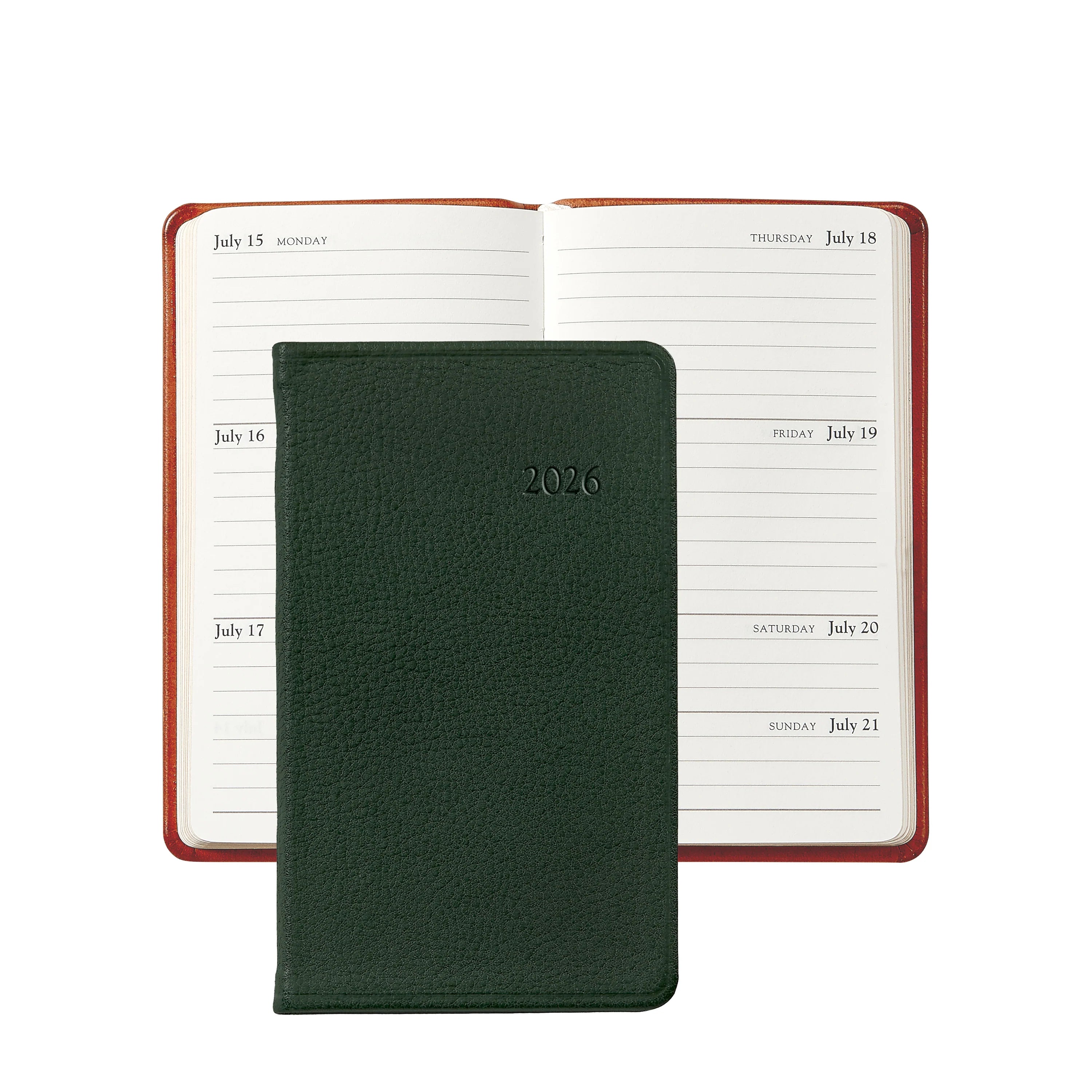 Graphic Image 2026 5" Pocket Datebook Traditional Leather