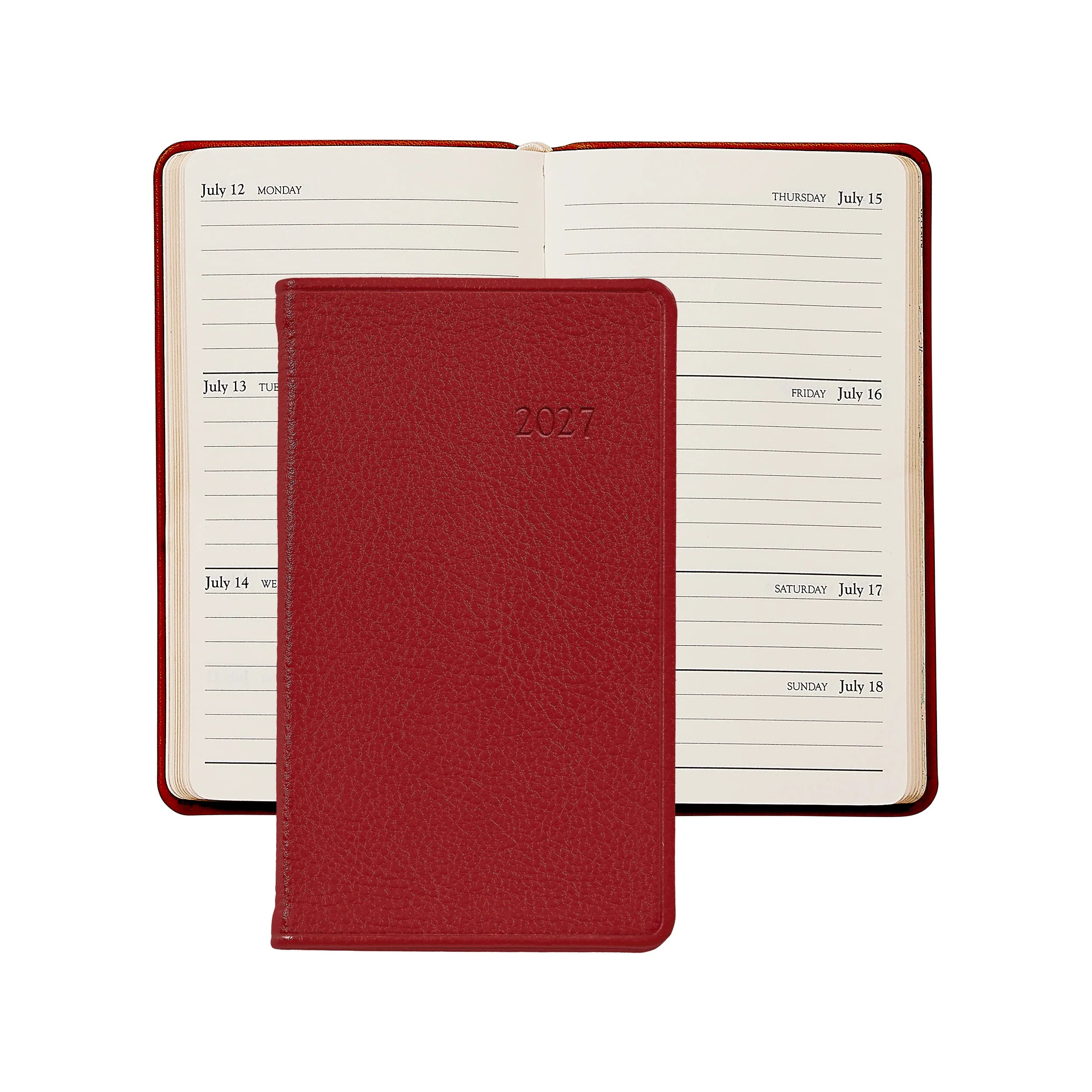 Graphic Image 2027 5" Pocket Datebook Traditional Leather