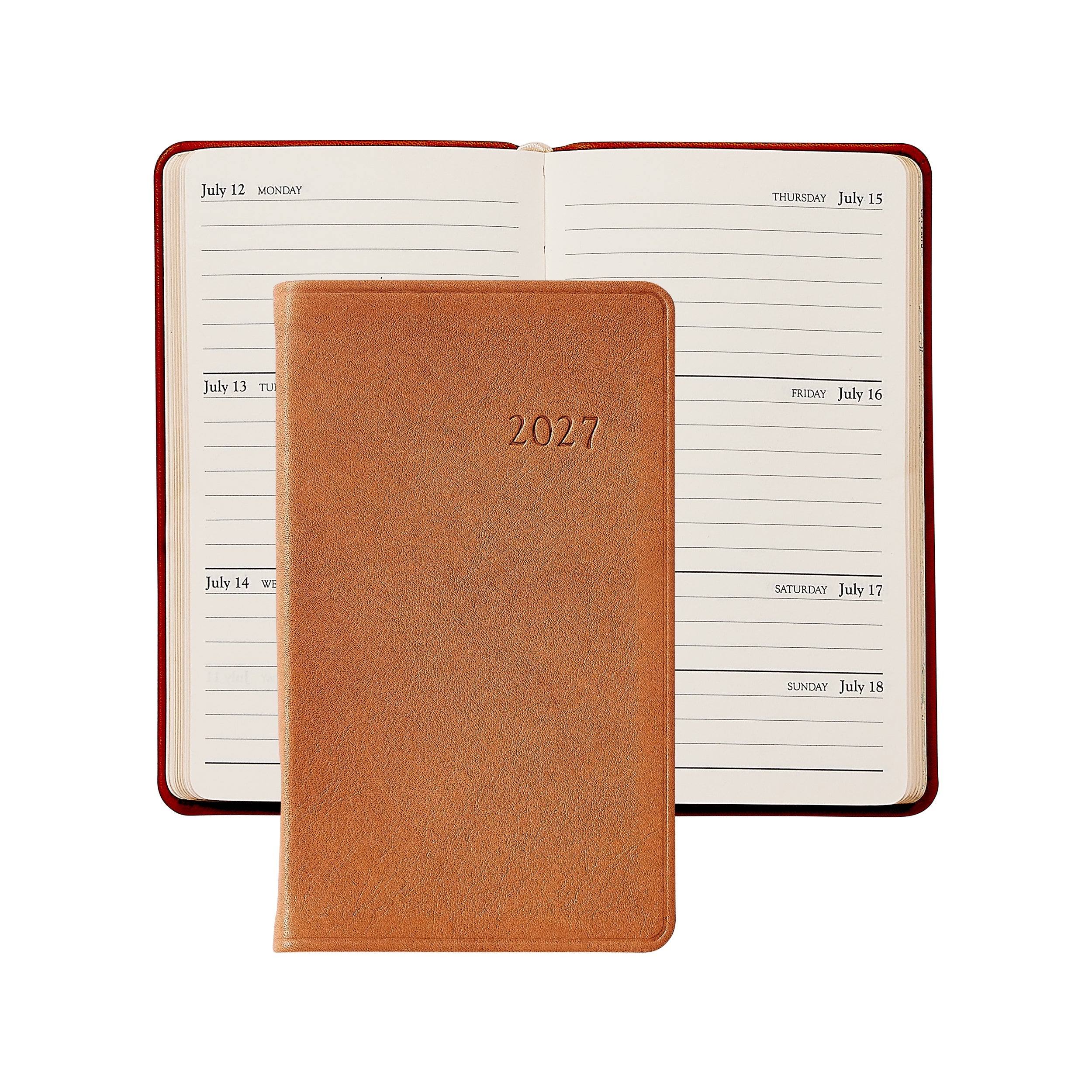 Graphic Image 2027 5" Pocket Datebook Traditional Leather