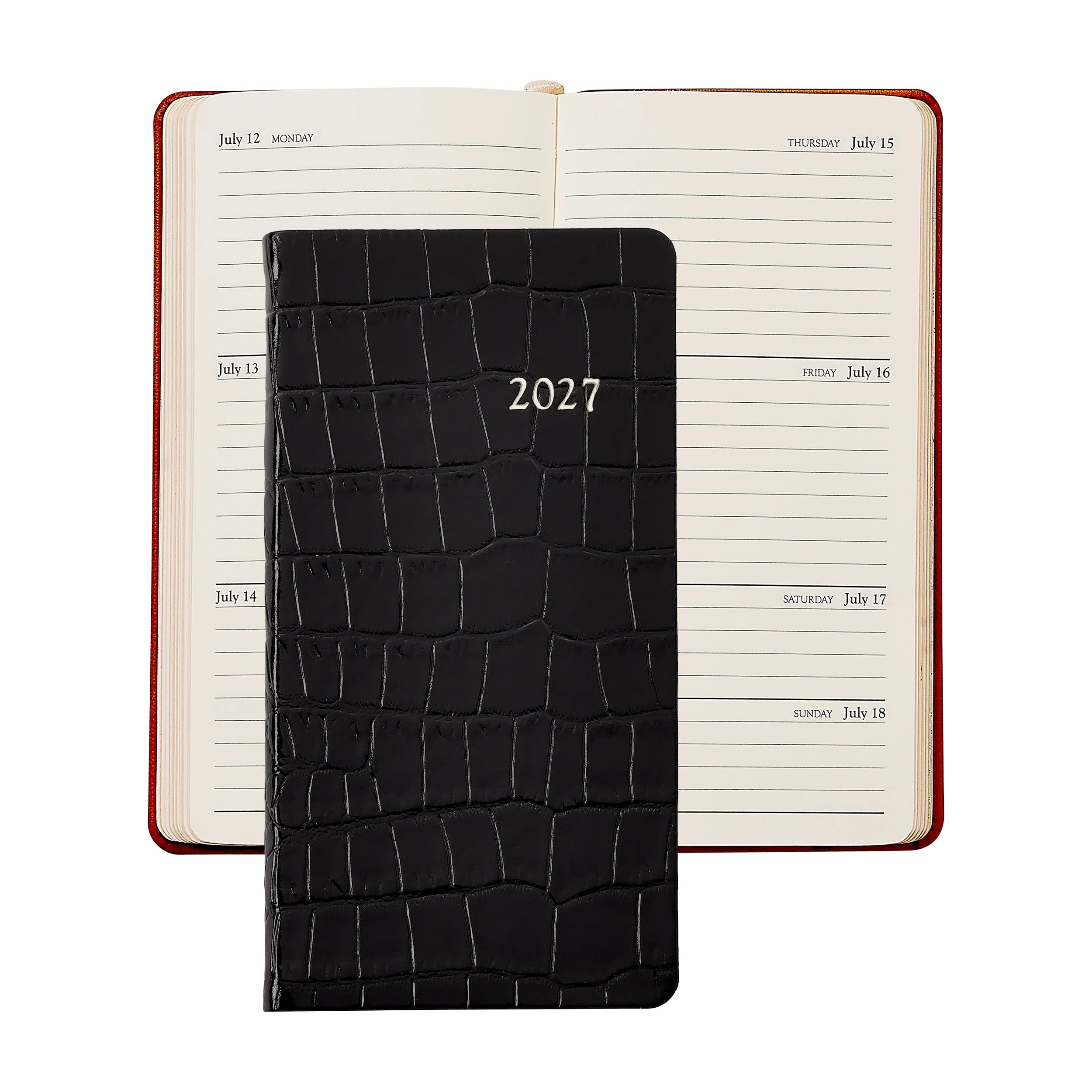 Graphic Image 2027 6" Pocket Datebook Croc Leather