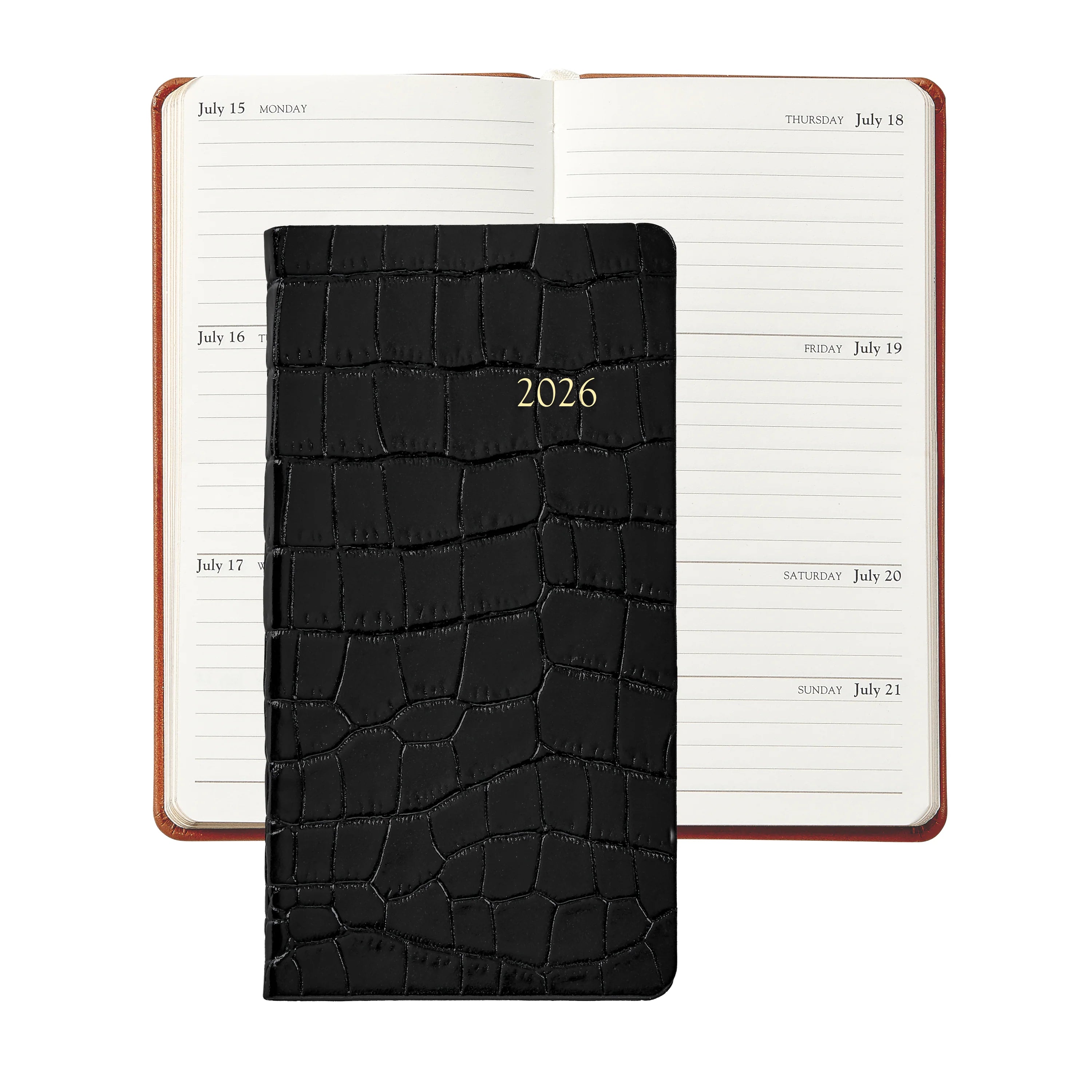 Graphic Image 2026 6" Pocket Datebook Croc Leather