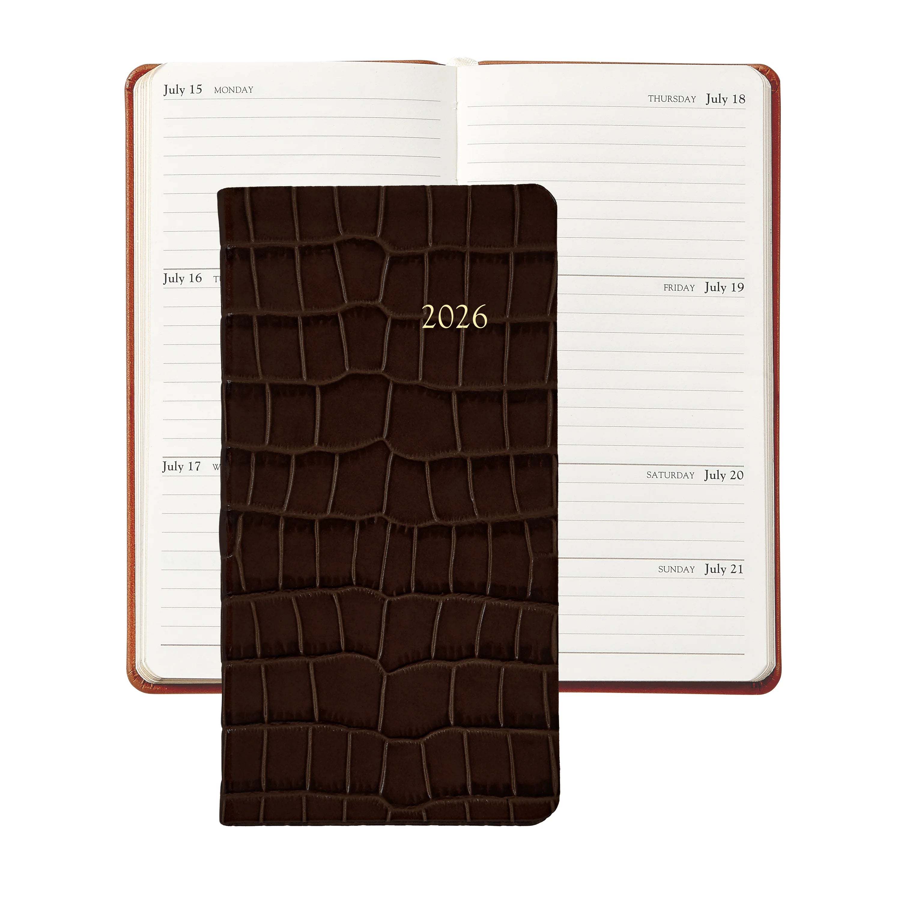 Graphic Image 2026 6" Pocket Datebook Croc Leather
