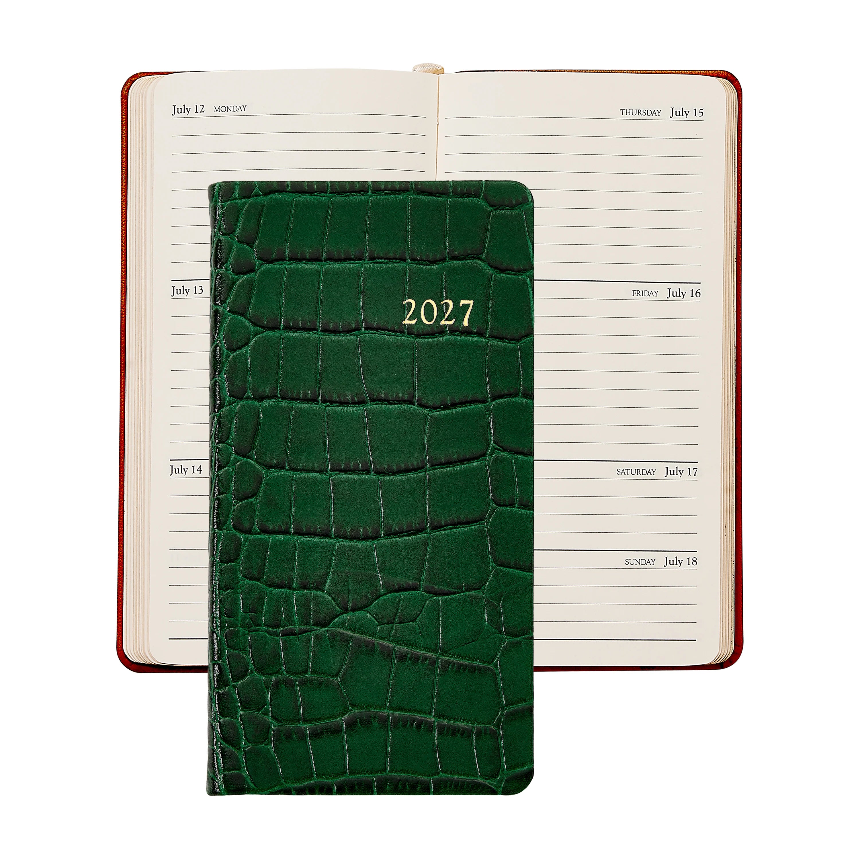 Graphic Image 2027 6" Pocket Datebook Croc Leather