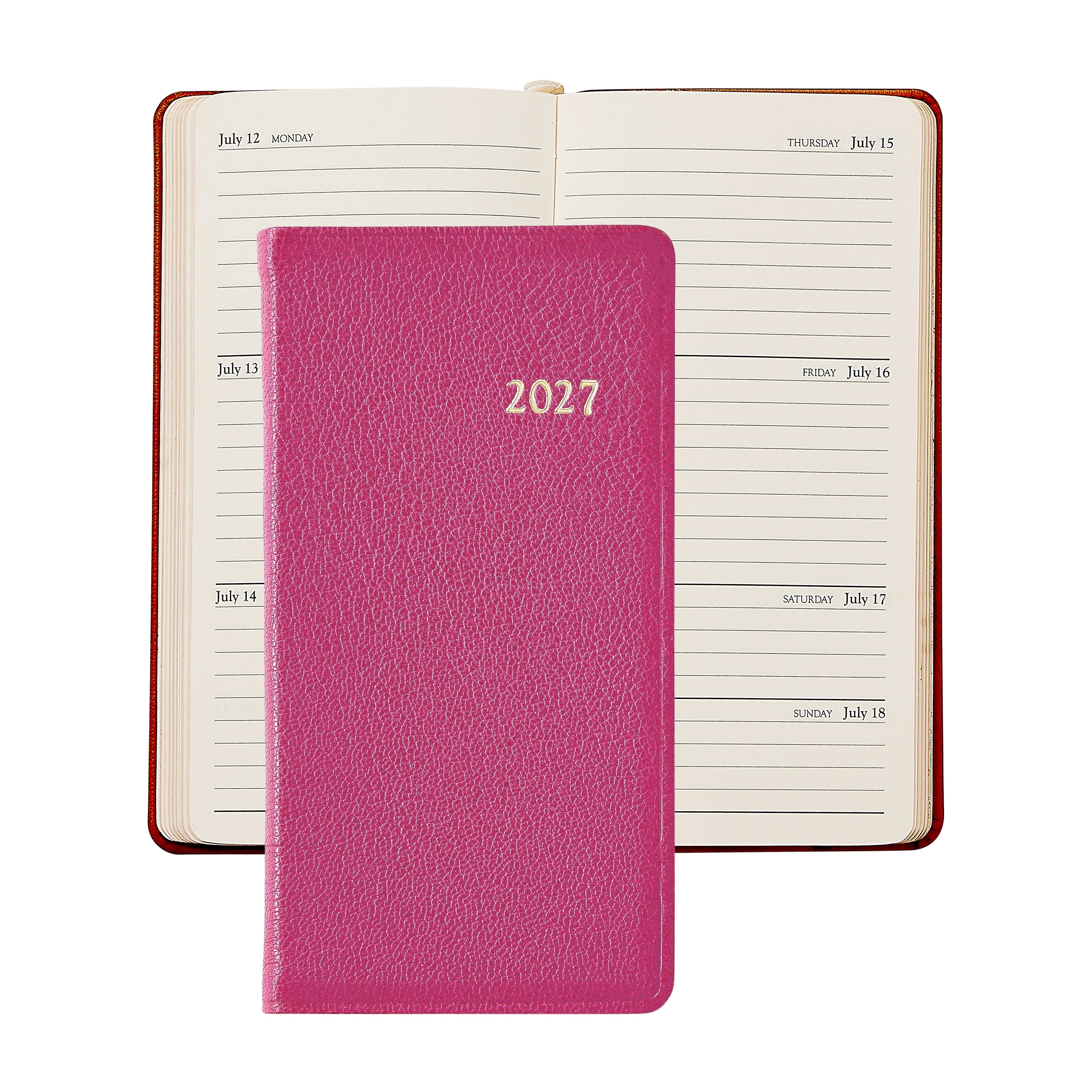 Graphic Image 2027 6" Pocket Datebook Goatskin Leather
