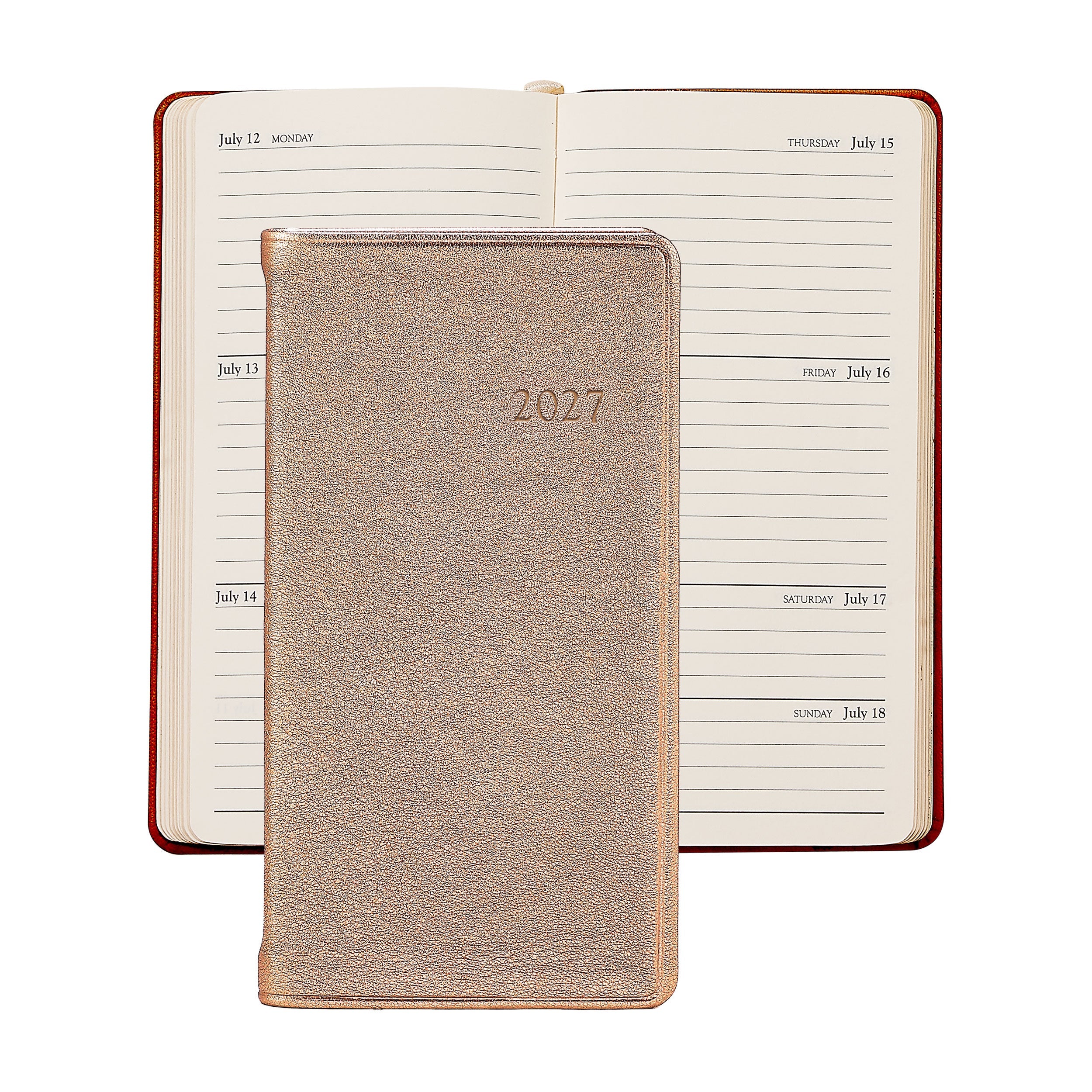 Graphic Image 2027 6" Pocket Datebook Goatskin Leather