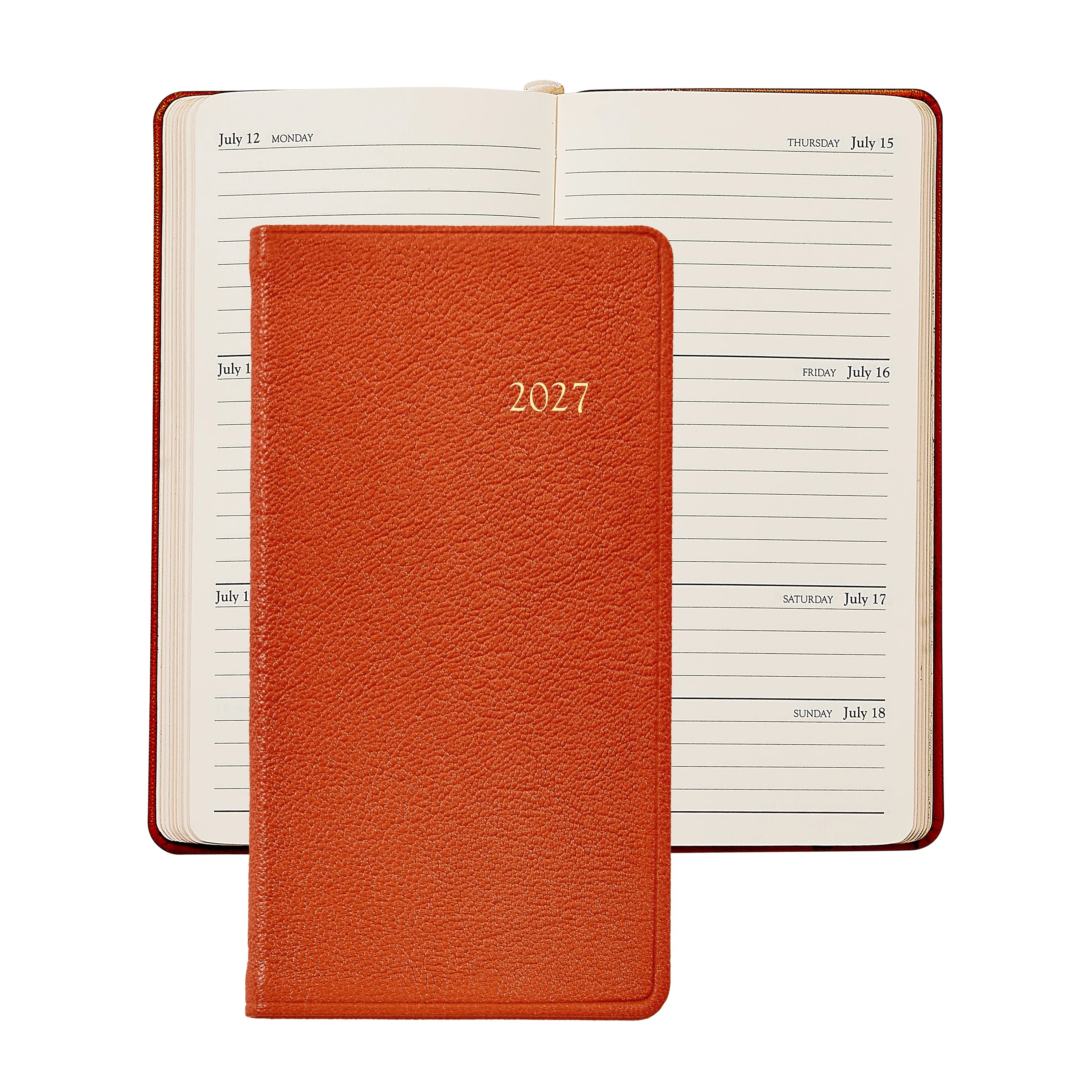 Graphic Image 2027 6" Pocket Datebook Goatskin Leather