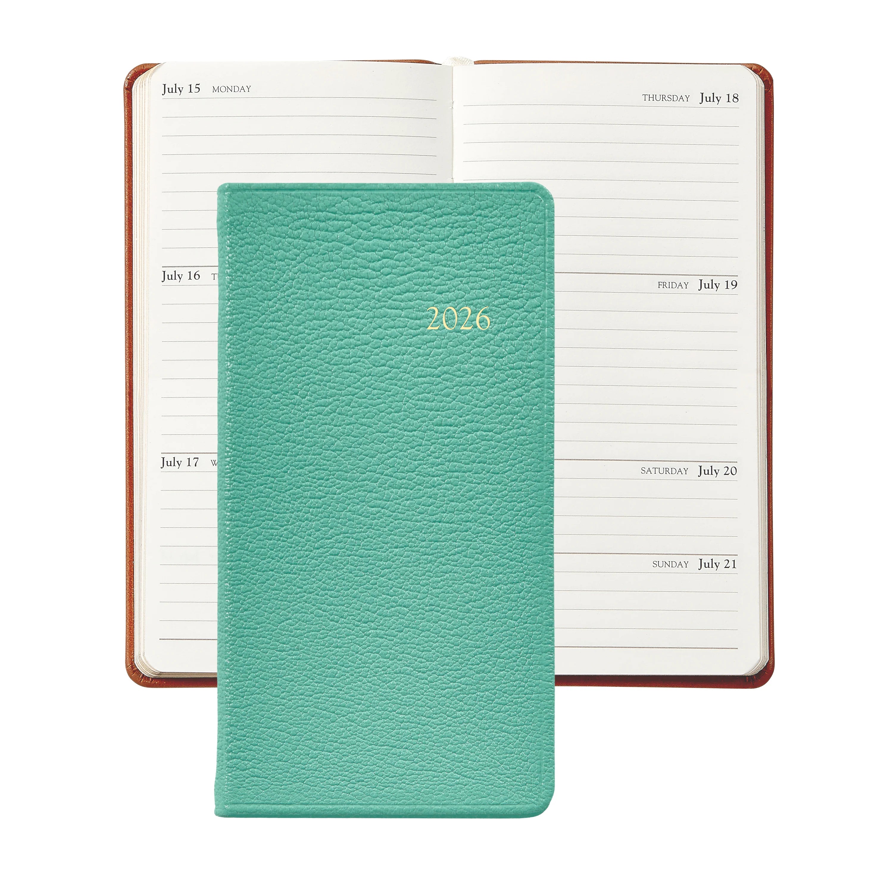 Graphic Image 2026 6" Pocket Datebook Goatskin Leather
