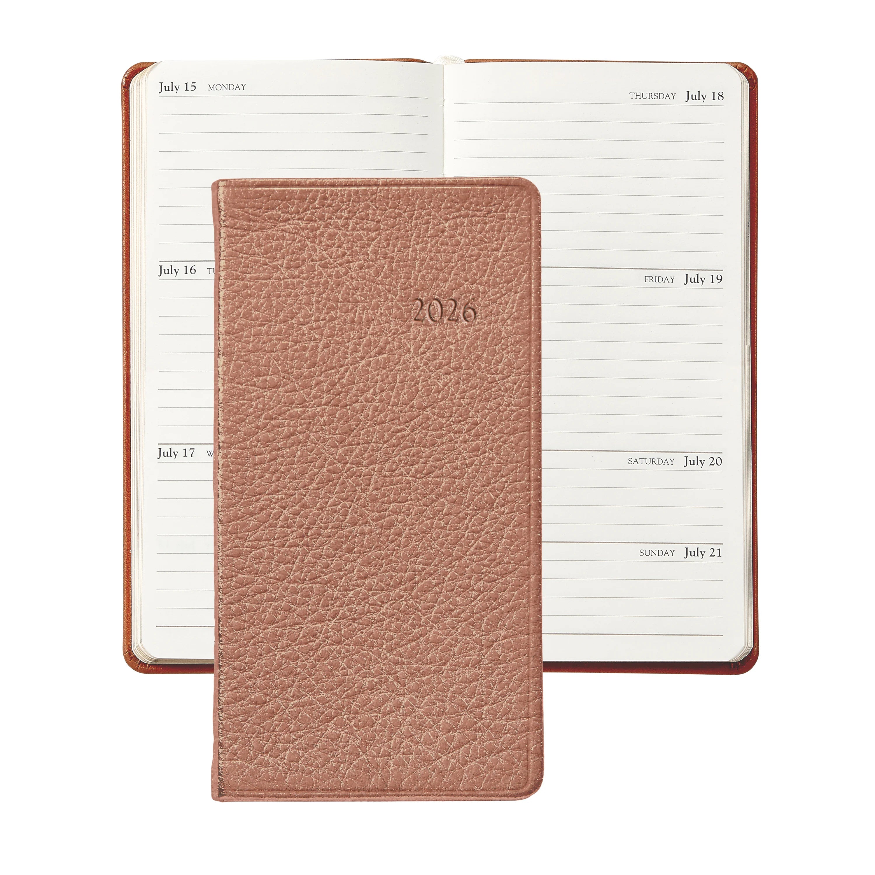 Graphic Image 2026 6" Pocket Datebook Goatskin Leather