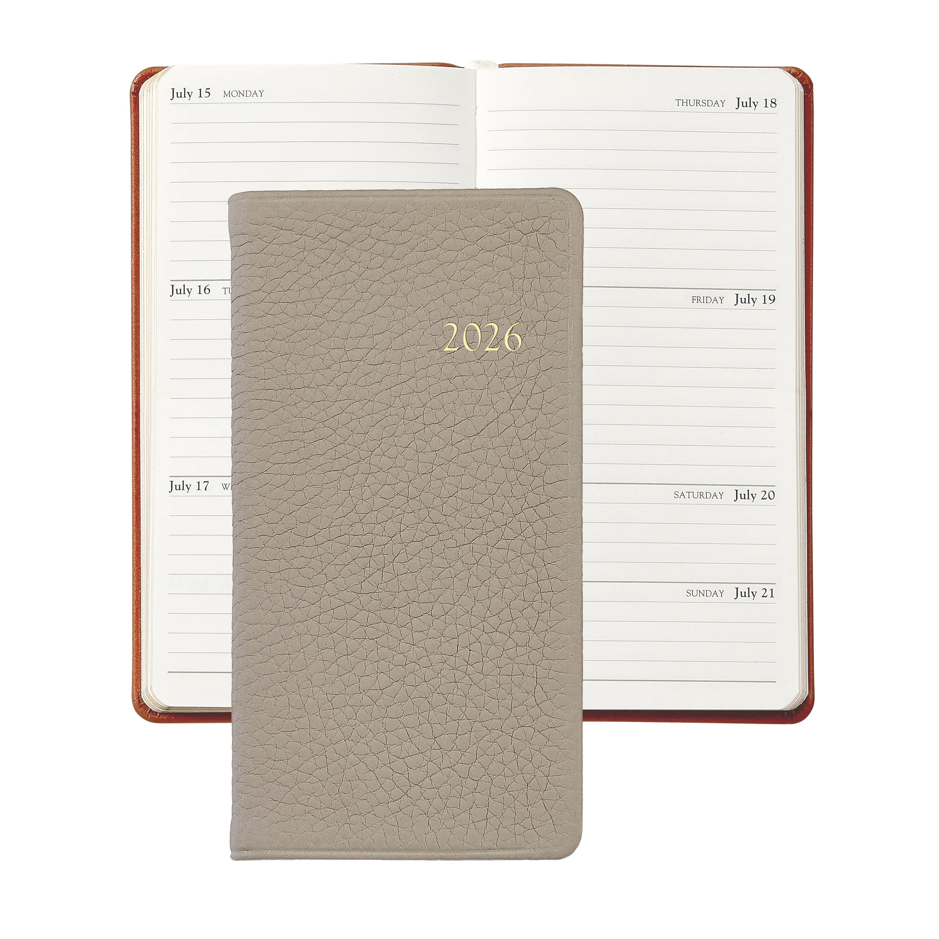 Graphic Image 2026 6" Pocket Datebook Pebble Grain Leather