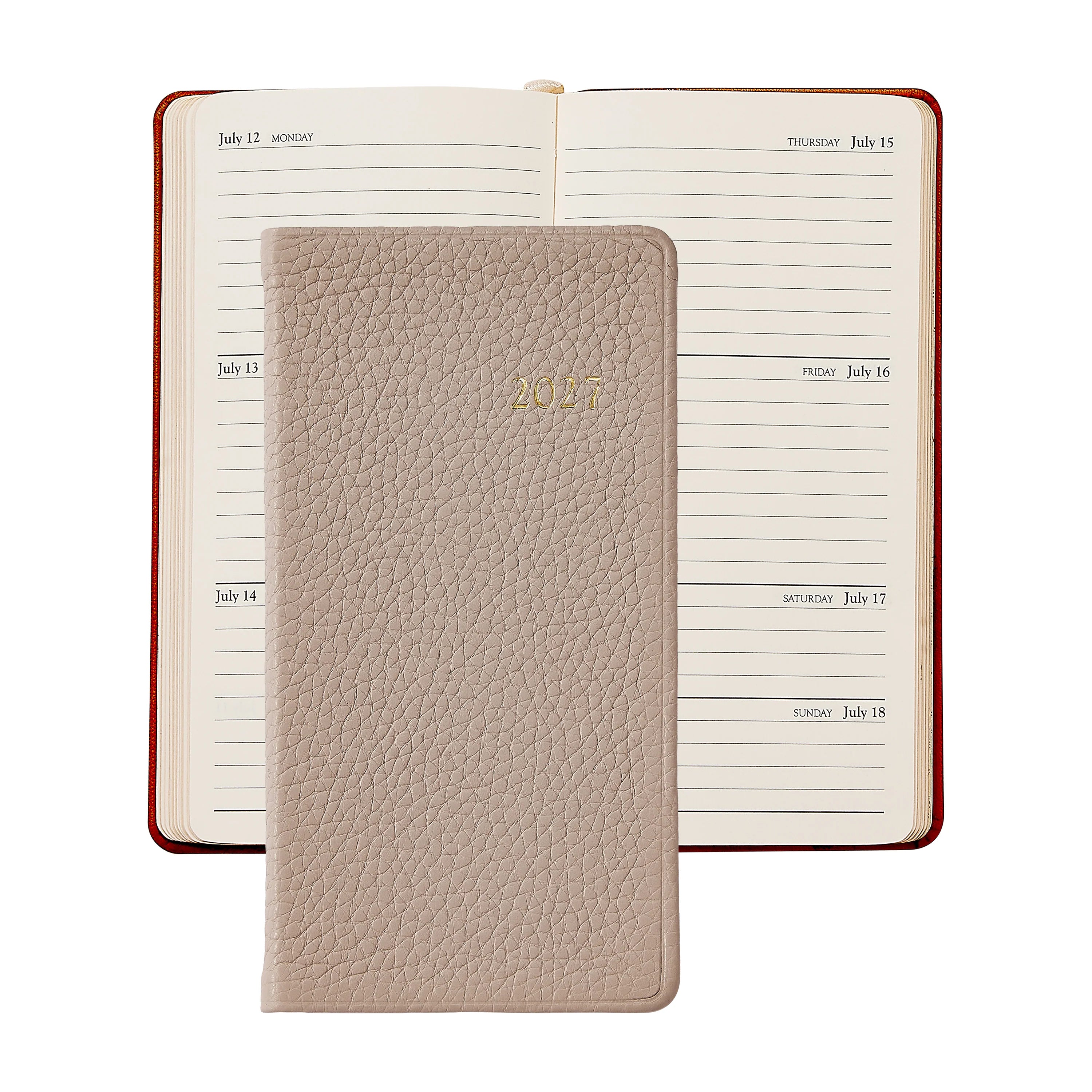 Graphic Image 2027 6" Pocket Datebook Pebble Grain Leather
