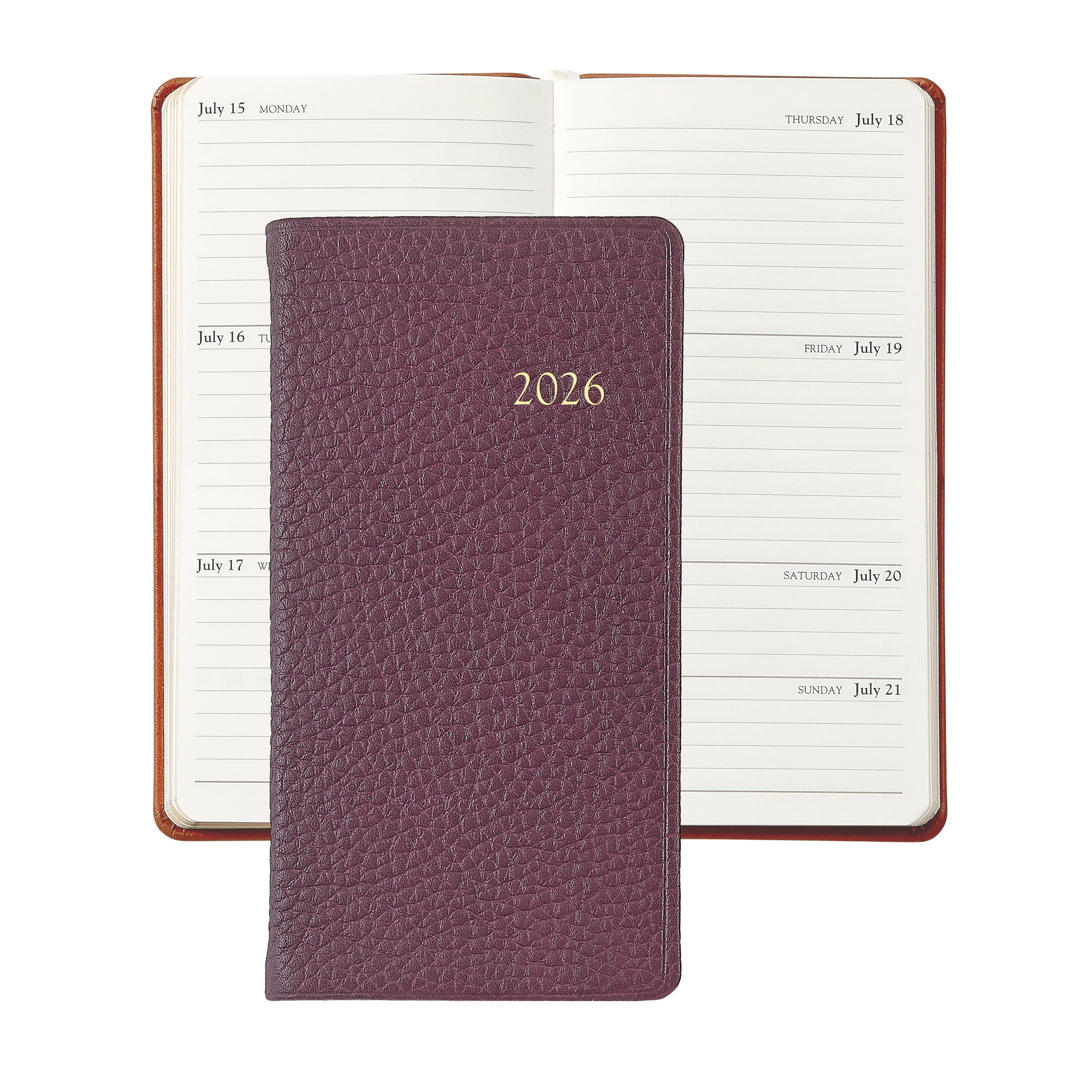 Graphic Image 2026 6" Pocket Datebook Pebble Grain Leather