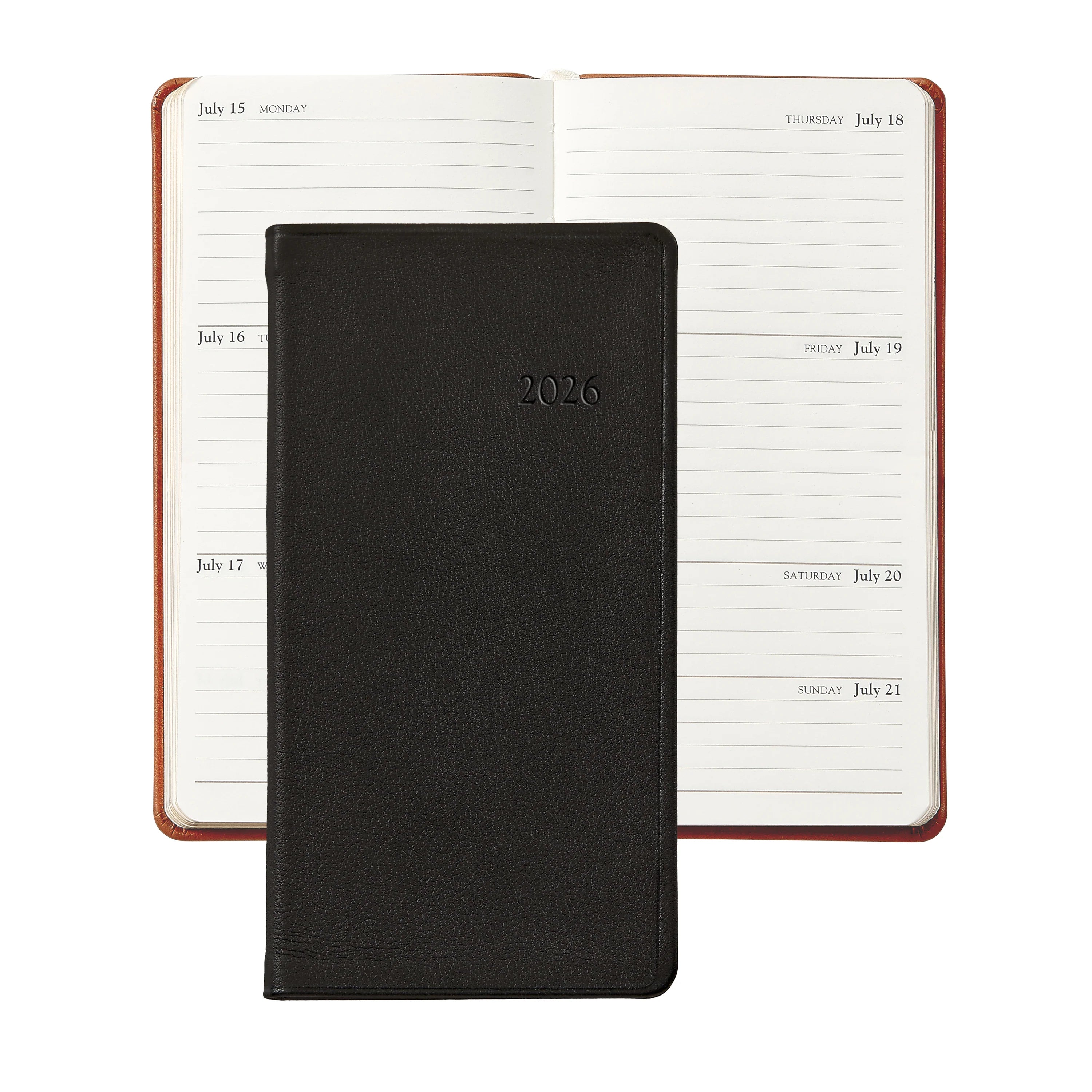 Graphic Image 2026 6" Pocket Datebook Traditional Leather