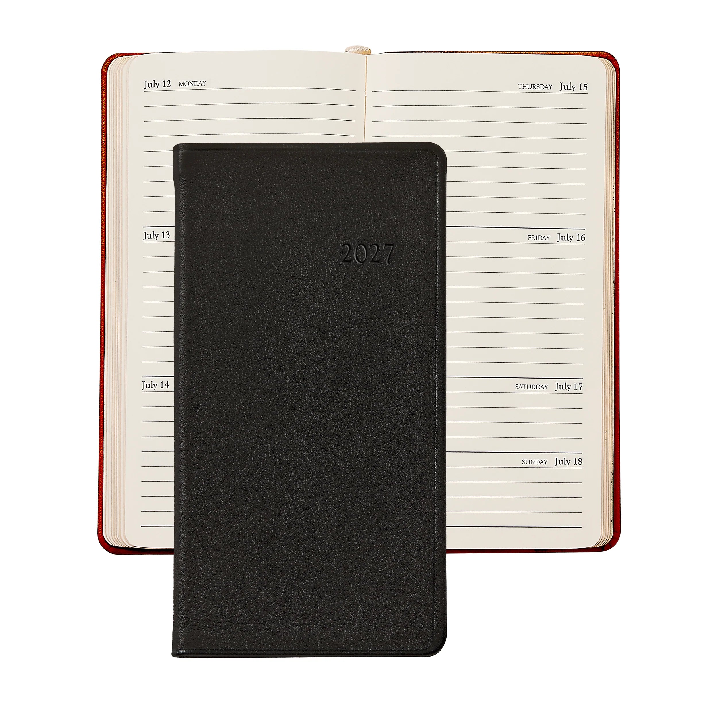 Graphic Image 2027 6" Pocket Datebook Traditional Leather