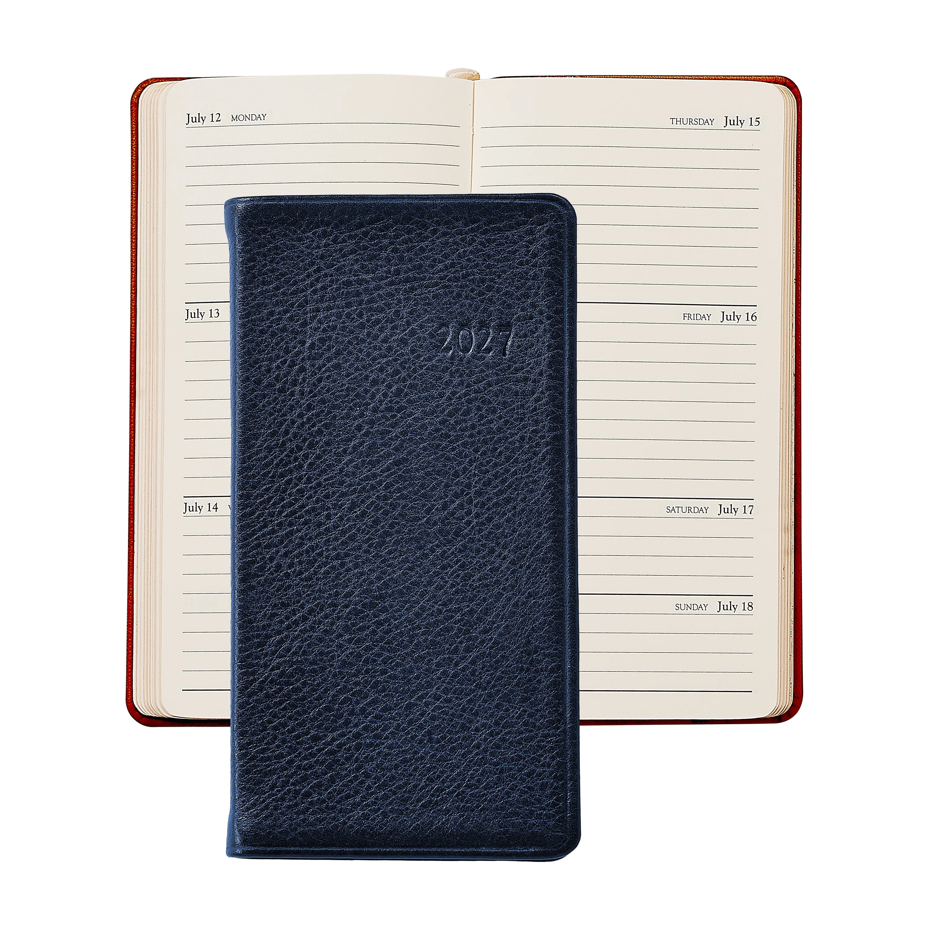 Graphic Image 2027 6" Pocket Datebook Traditional Leather
