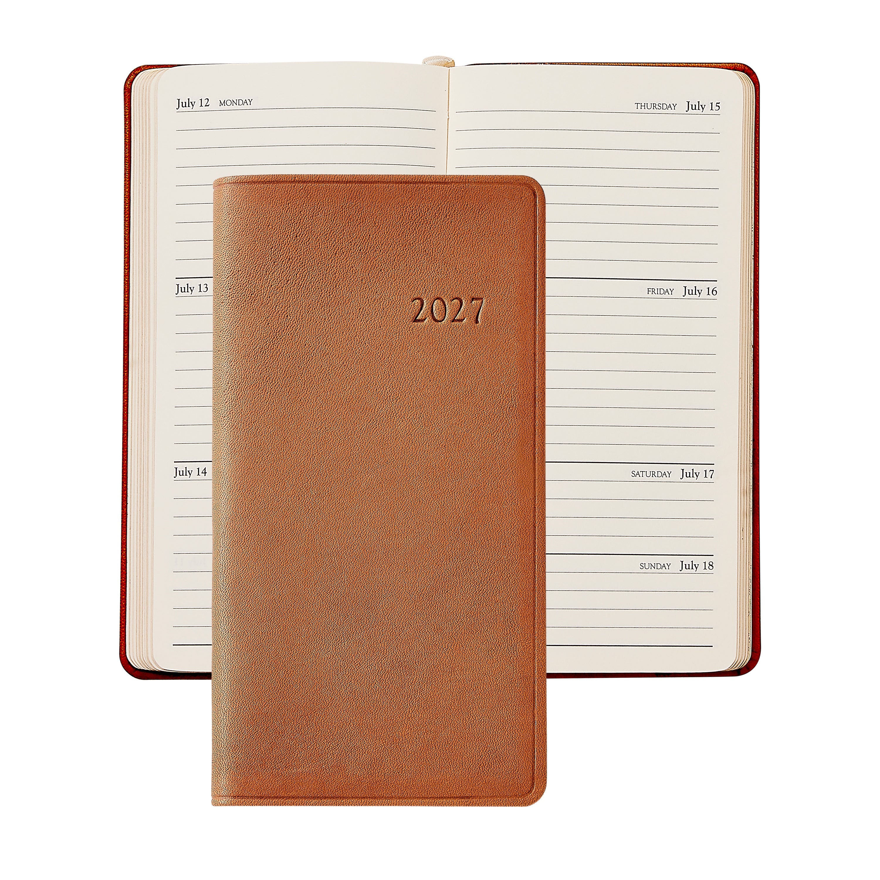 Graphic Image 2027 6" Pocket Datebook Traditional Leather