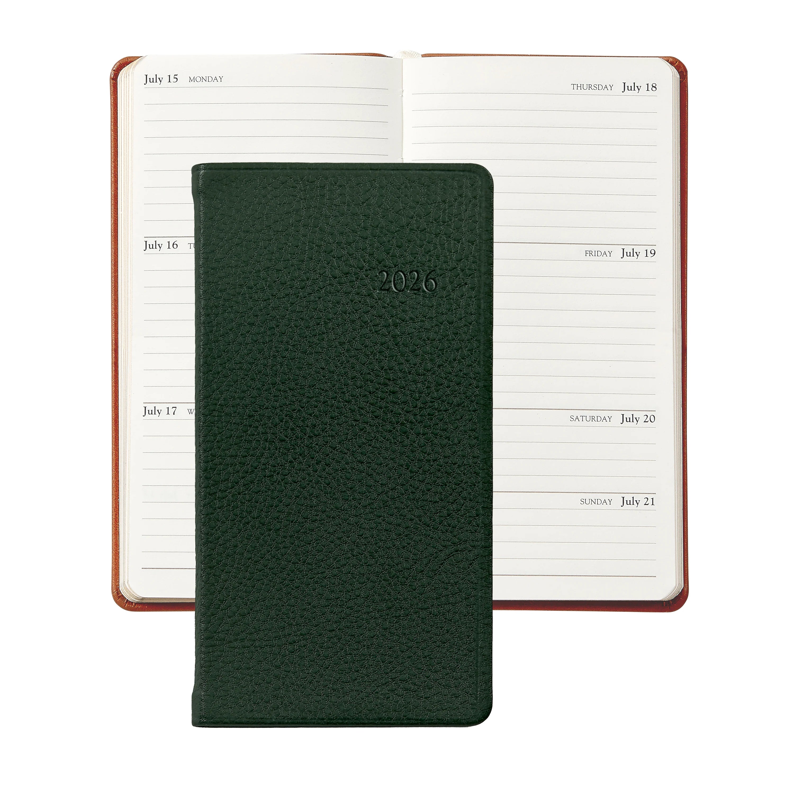 Graphic Image 2026 6" Pocket Datebook Traditional Leather