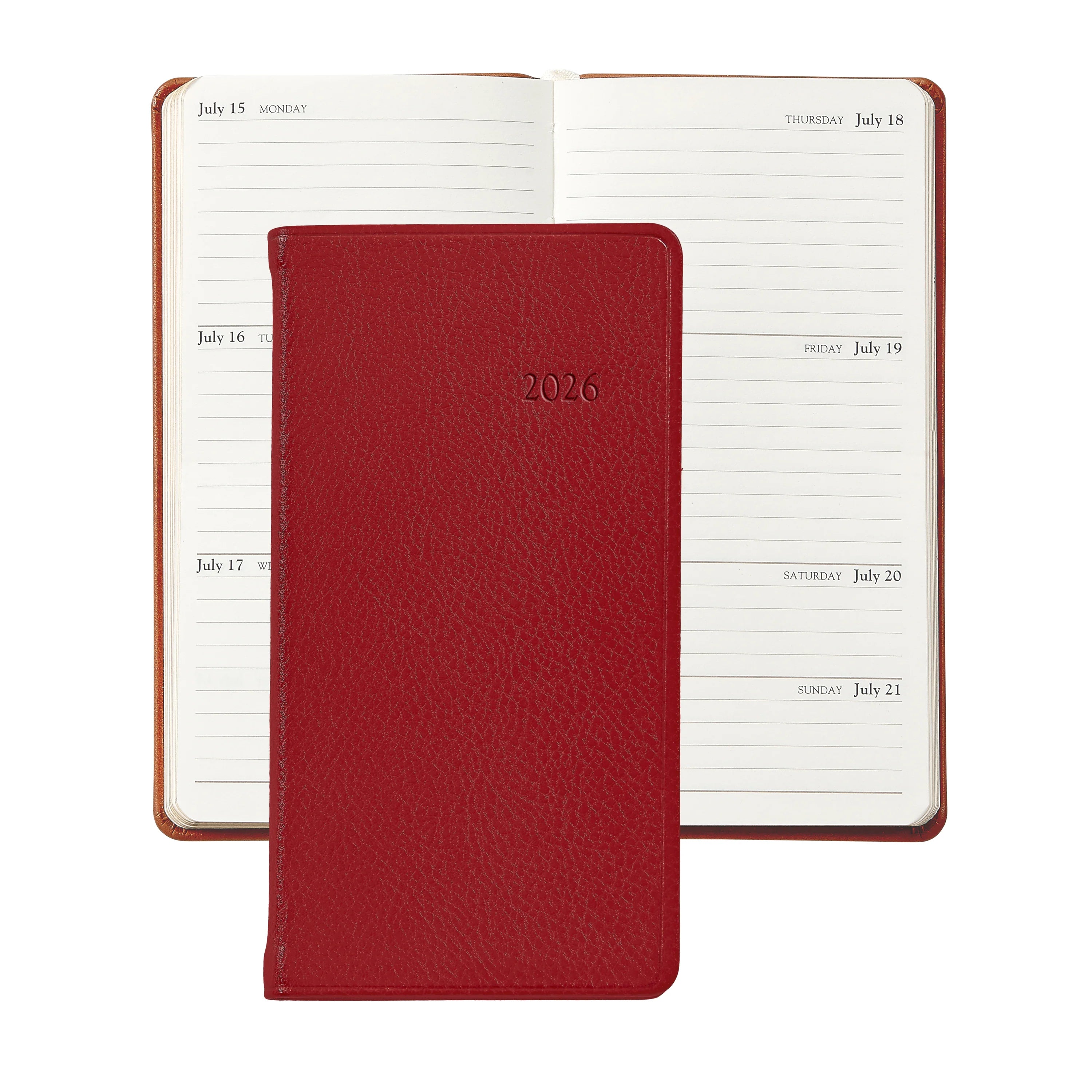 Graphic Image 2026 6" Pocket Datebook Traditional Leather