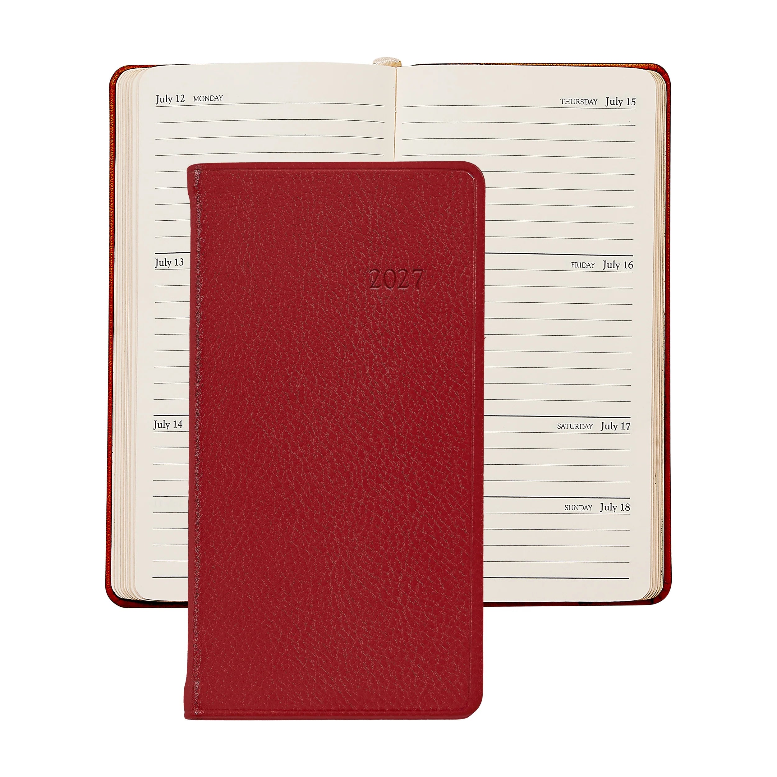 Graphic Image 2027 6" Pocket Datebook Traditional Leather