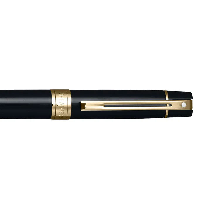 Sheaffer 300 9325 Glossy Black Ballpoint Pen With Gold-tone Trim