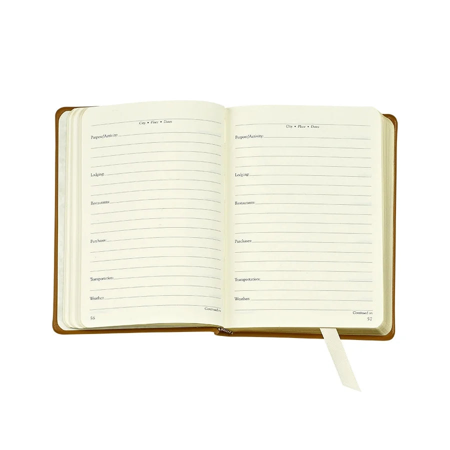 Graphic Image World Travel Journal Traditional Leather