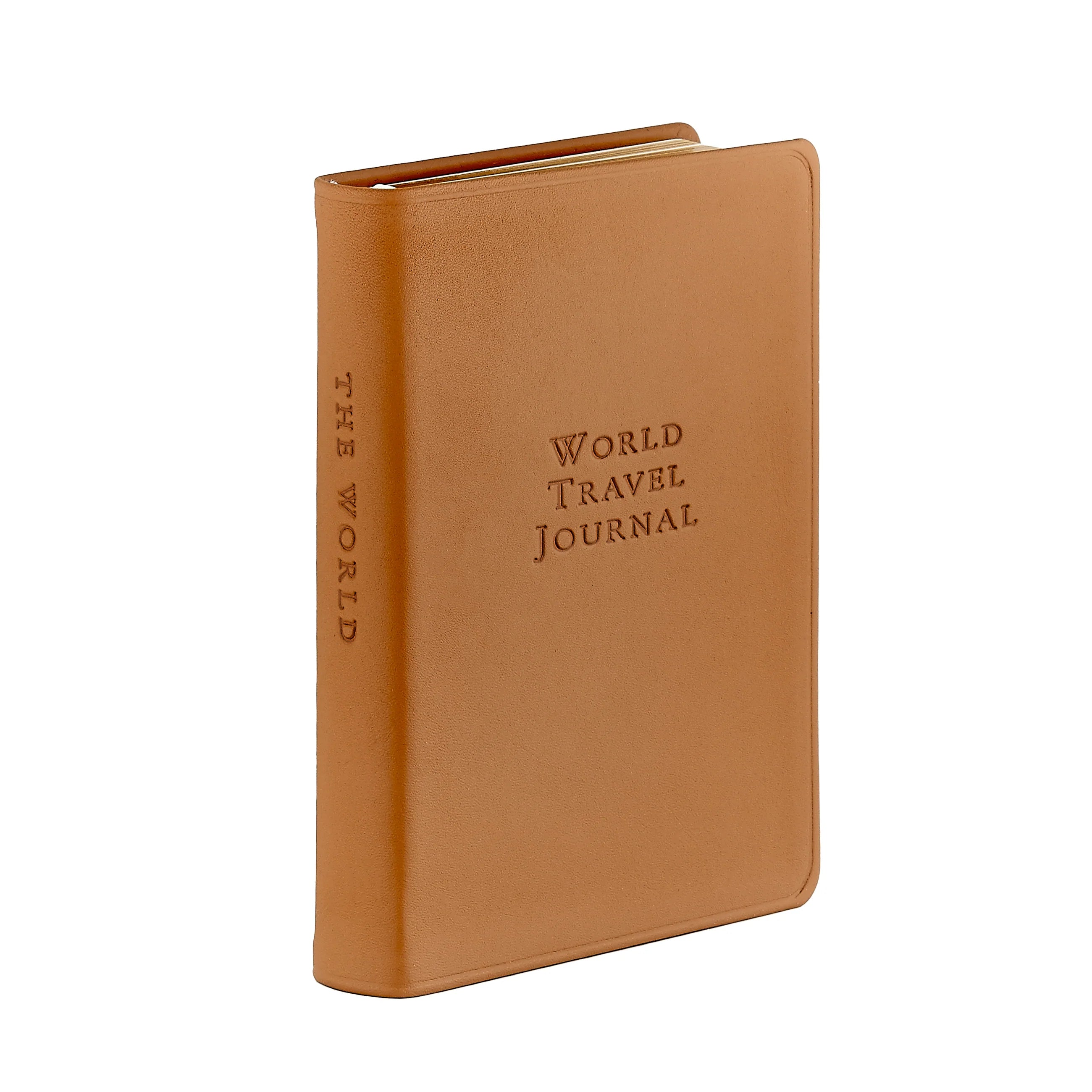 Graphic Image World Travel Journal Traditional Leather